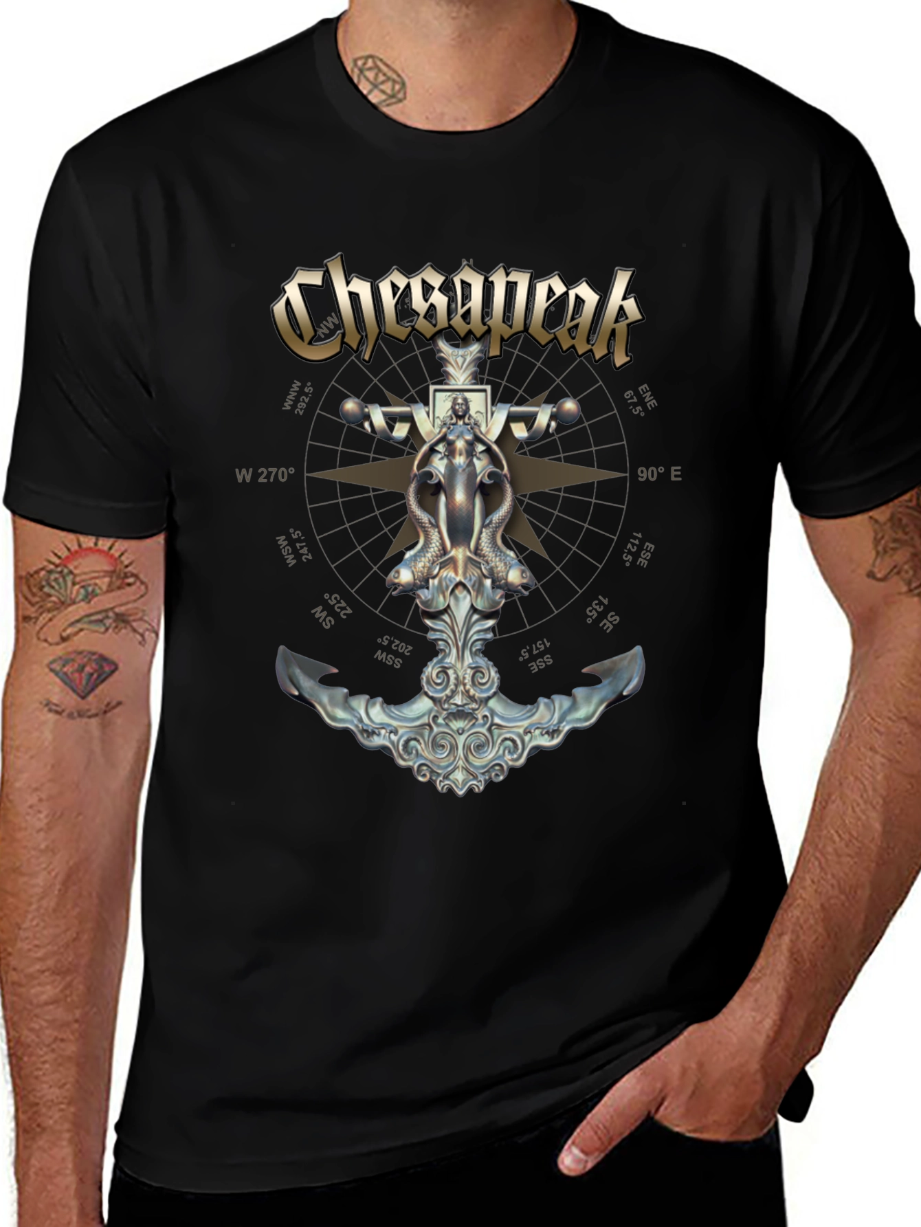 Chesapeake Compass & Anchor Graphic T-Shirt