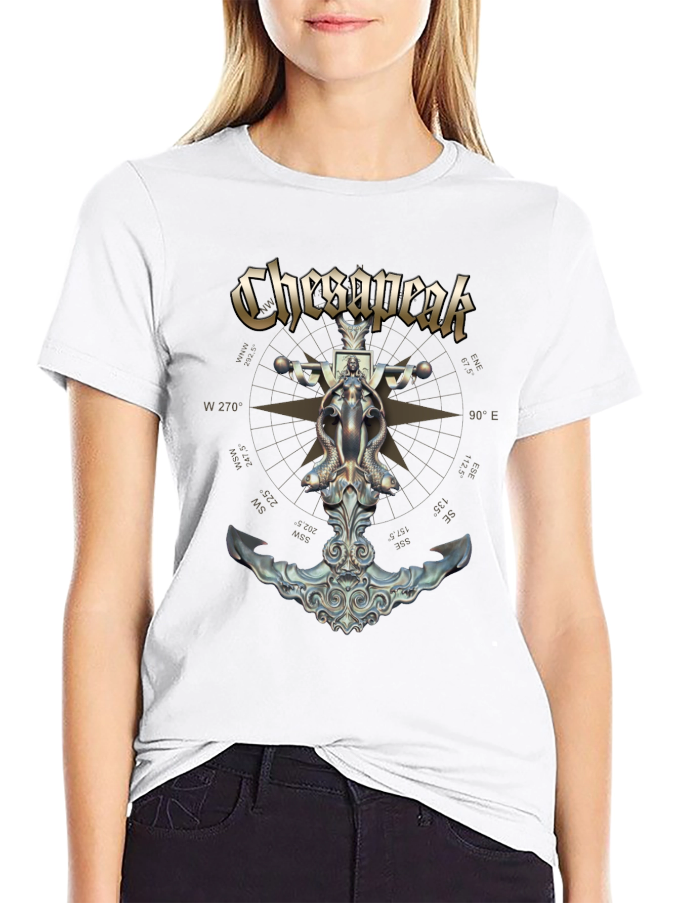 Chesapeake Compass & Anchor Graphic T-Shirt