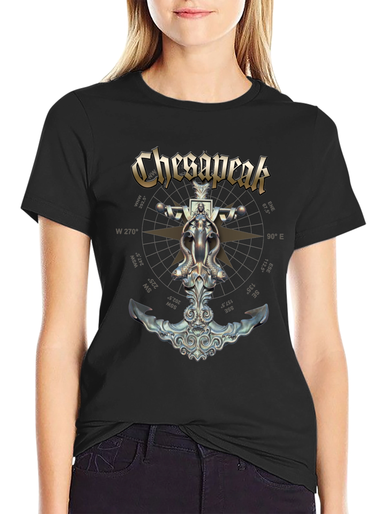 Chesapeake Compass & Anchor Graphic T-Shirt