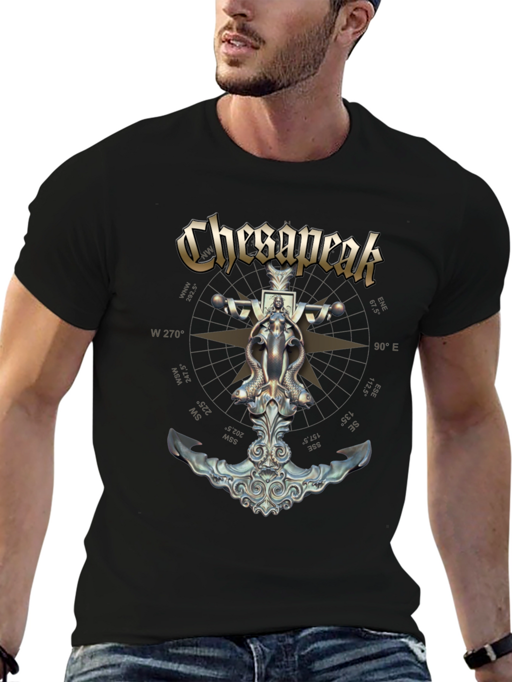 Chesapeake Compass & Anchor Graphic T-Shirt