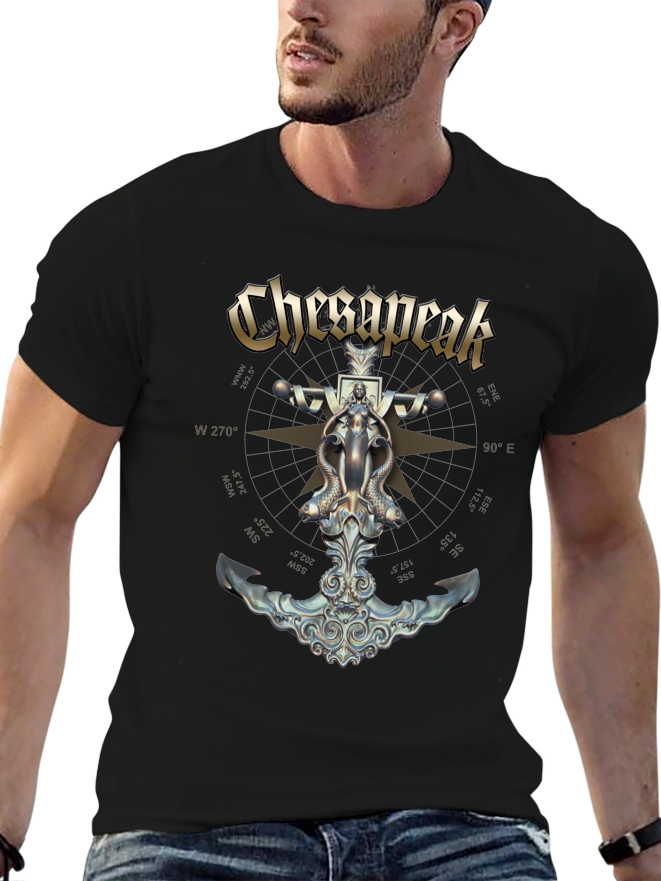Chesapeake Compass & Anchor Graphic T-Shirt