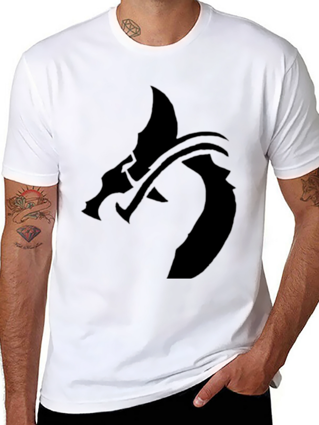 Dragon Silhouette Black T-Shirt