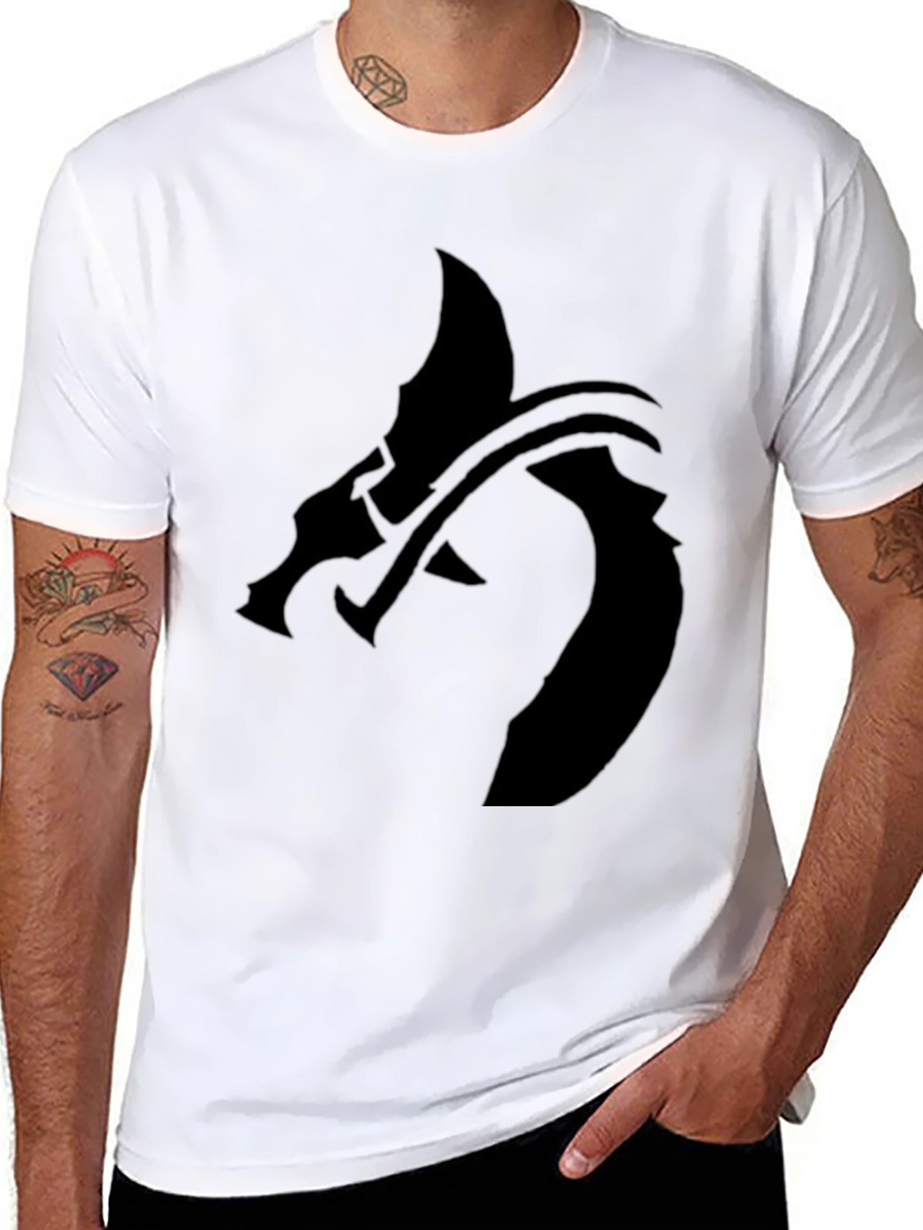 Dragon Silhouette Black T-Shirt