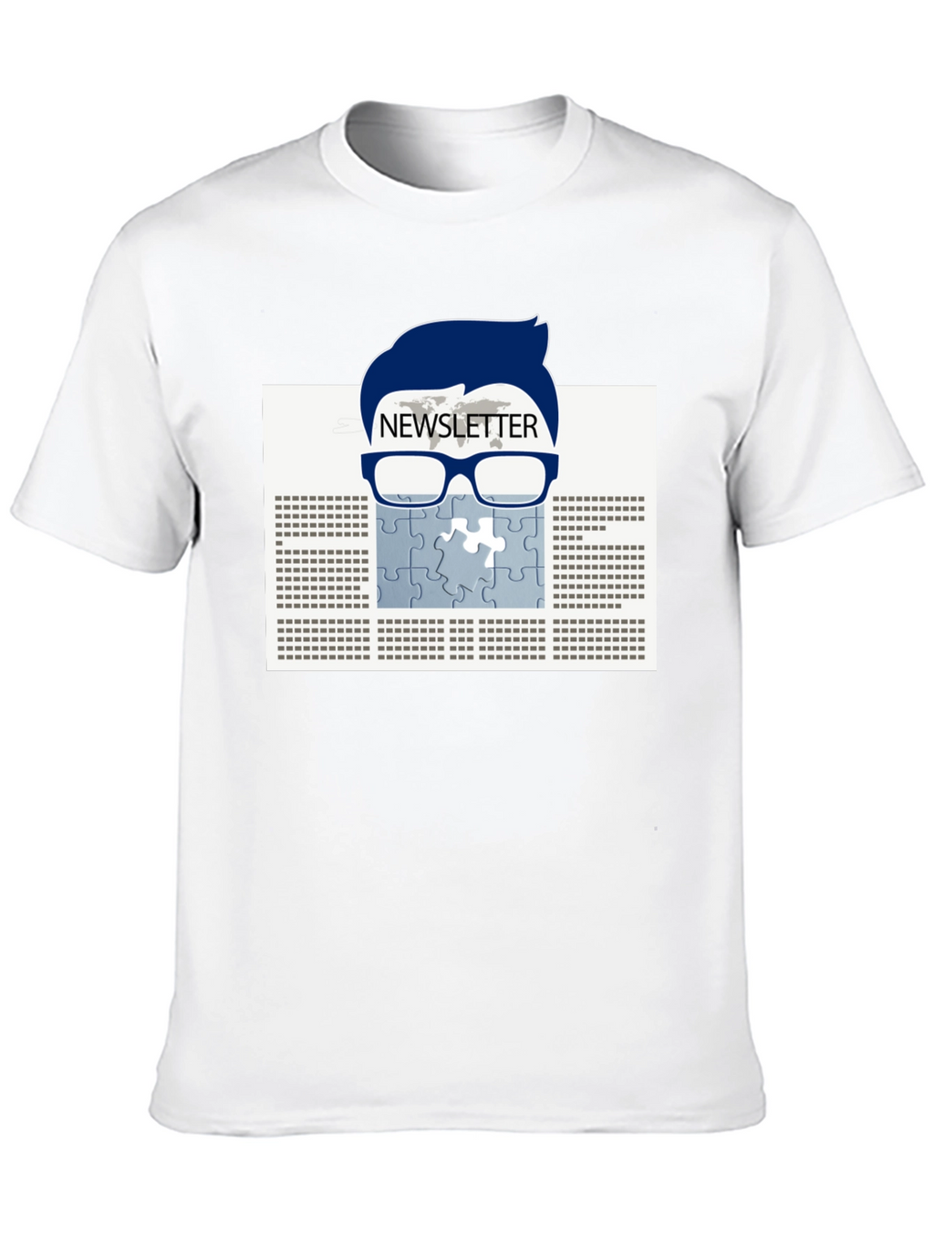 Newsletter Puzzle Tee - Geeky Style