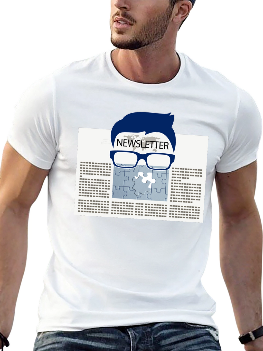 Newsletter Puzzle Tee - Geeky Style
