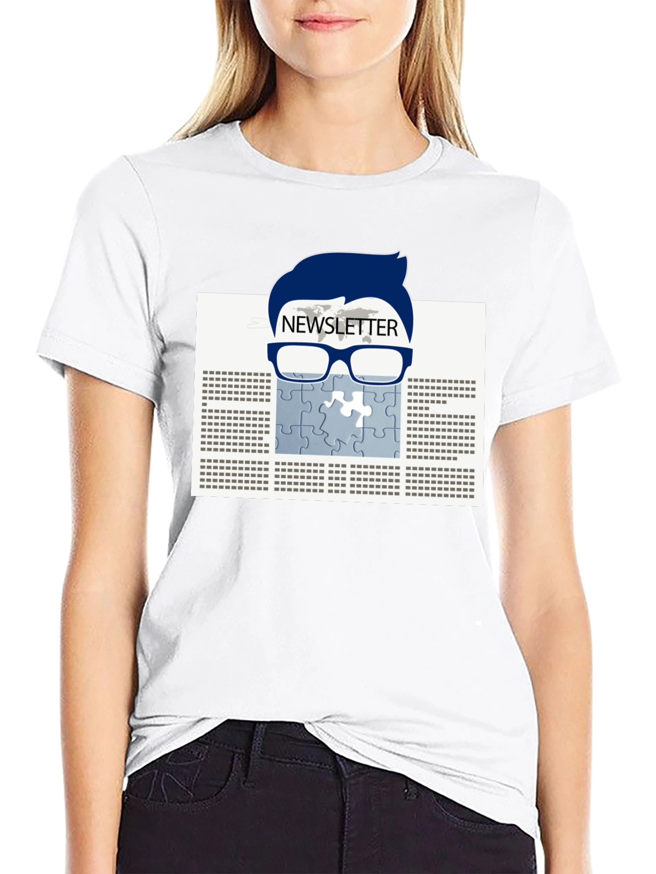Newsletter Puzzle Tee - Geeky Style