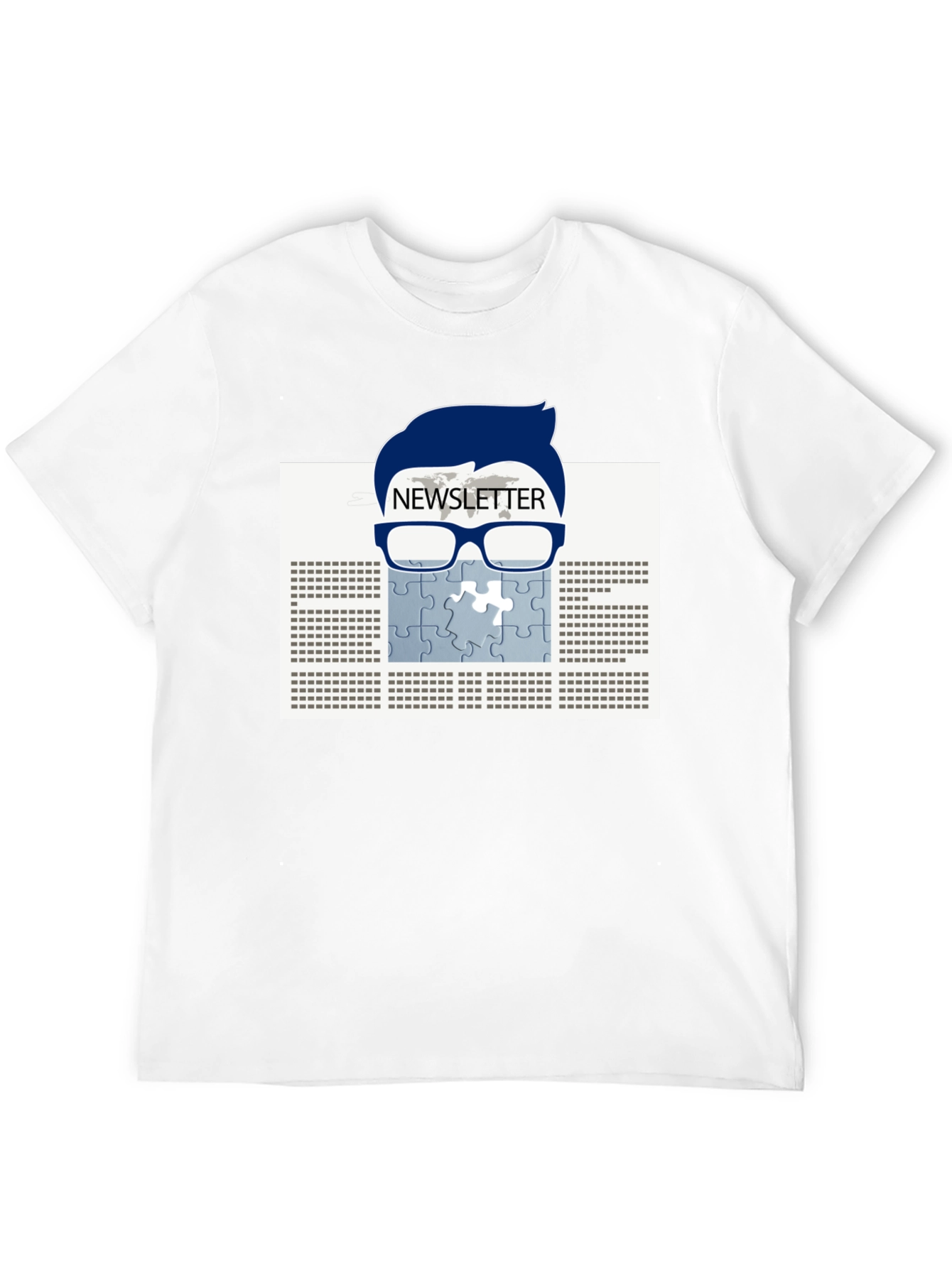 Newsletter Puzzle Tee - Geeky Style
