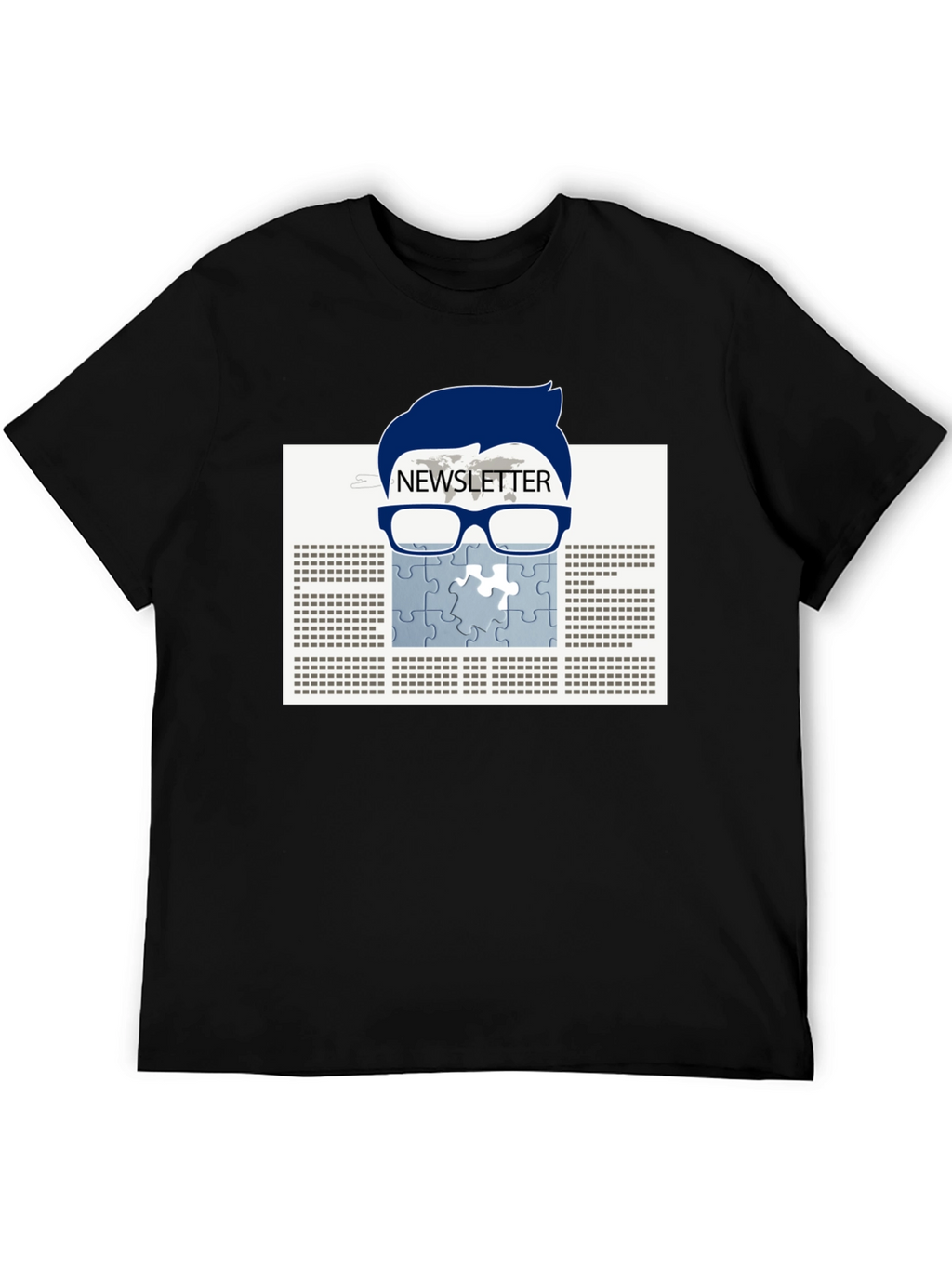 Newsletter Puzzle Tee - Geeky Style
