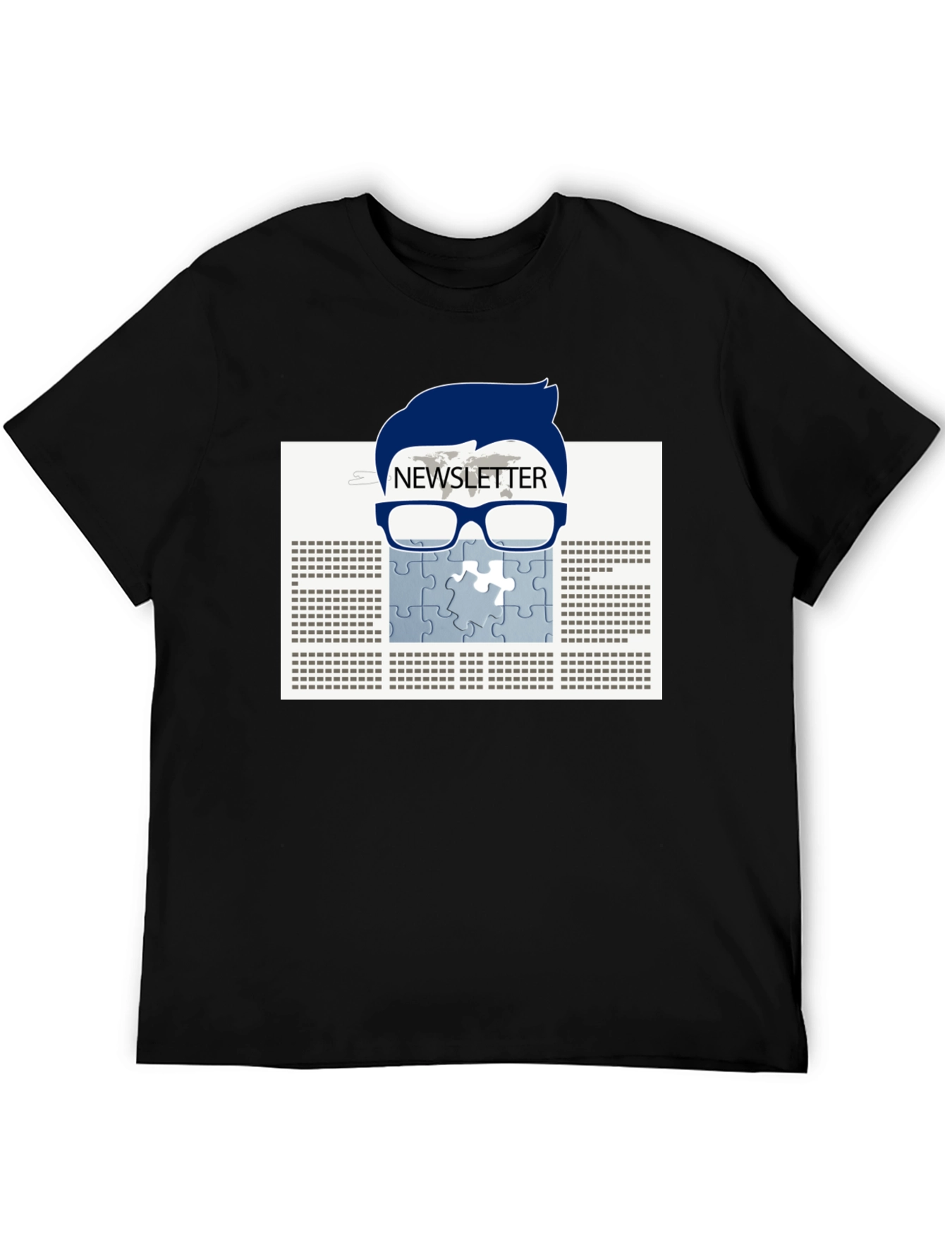 Newsletter Puzzle Tee - Geeky Style