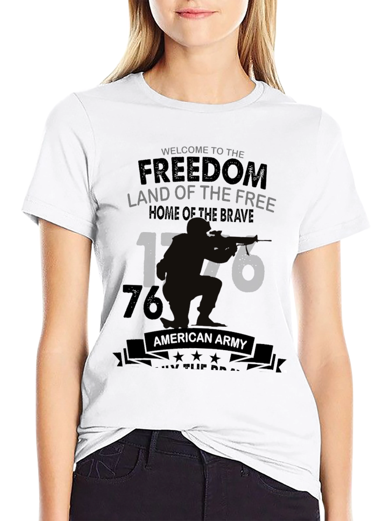Freedom Land T-Shirt - American Army Patriotic Tee
