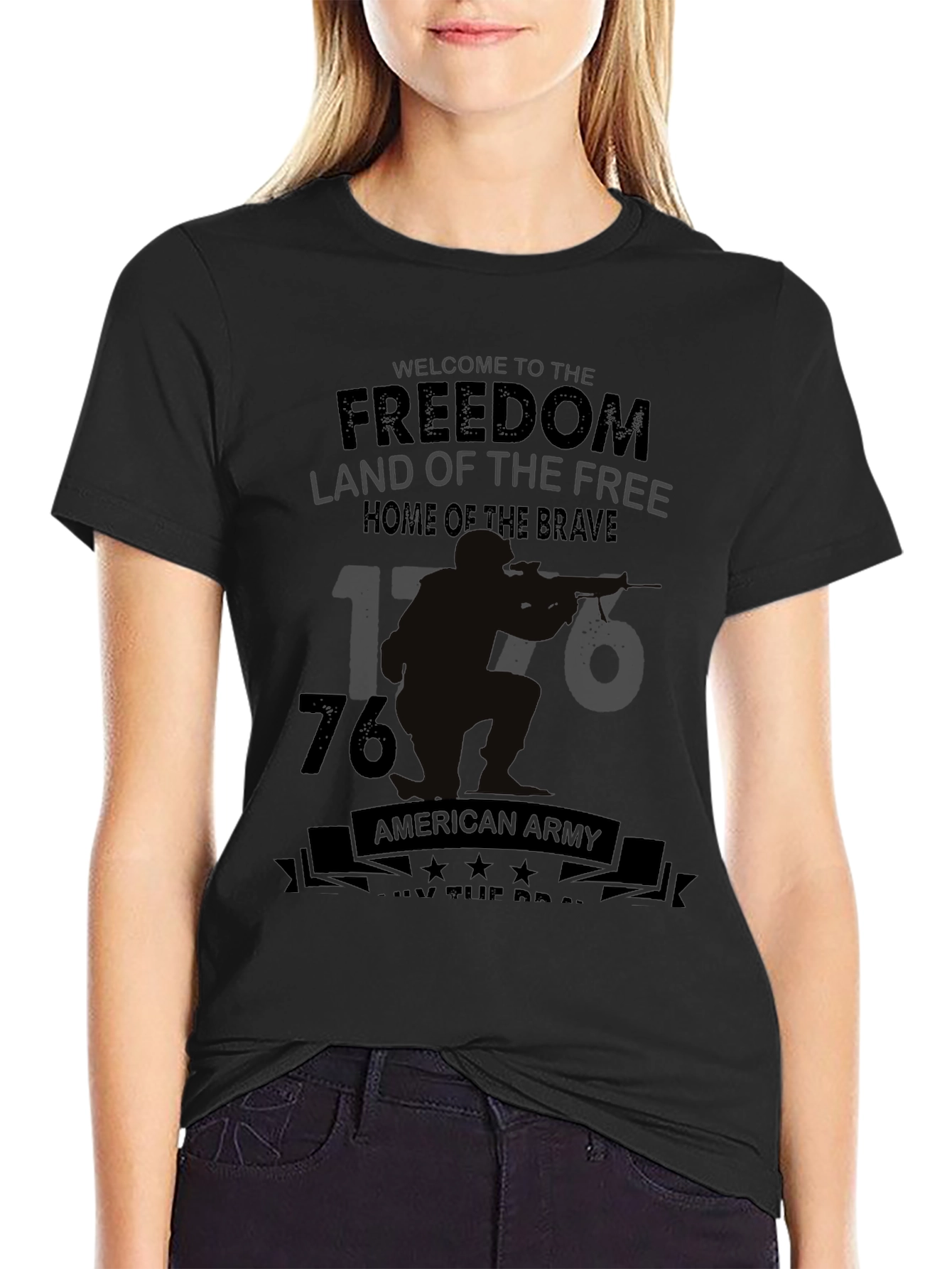 Freedom Land T-Shirt - American Army Patriotic Tee