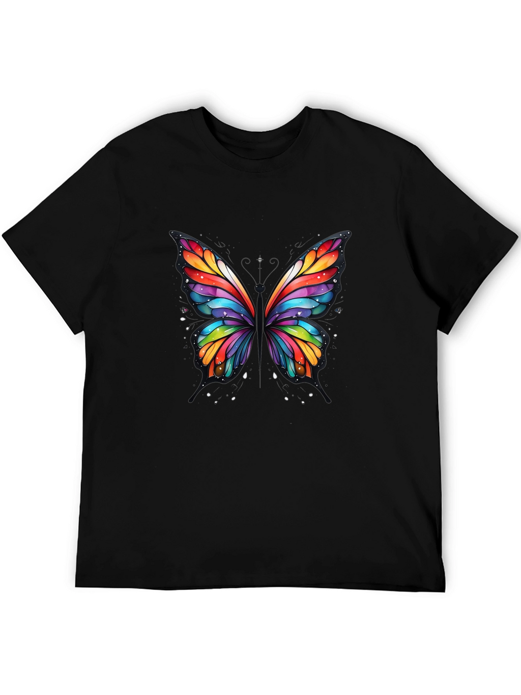 Rainbow Butterfly Graphic T-Shirt