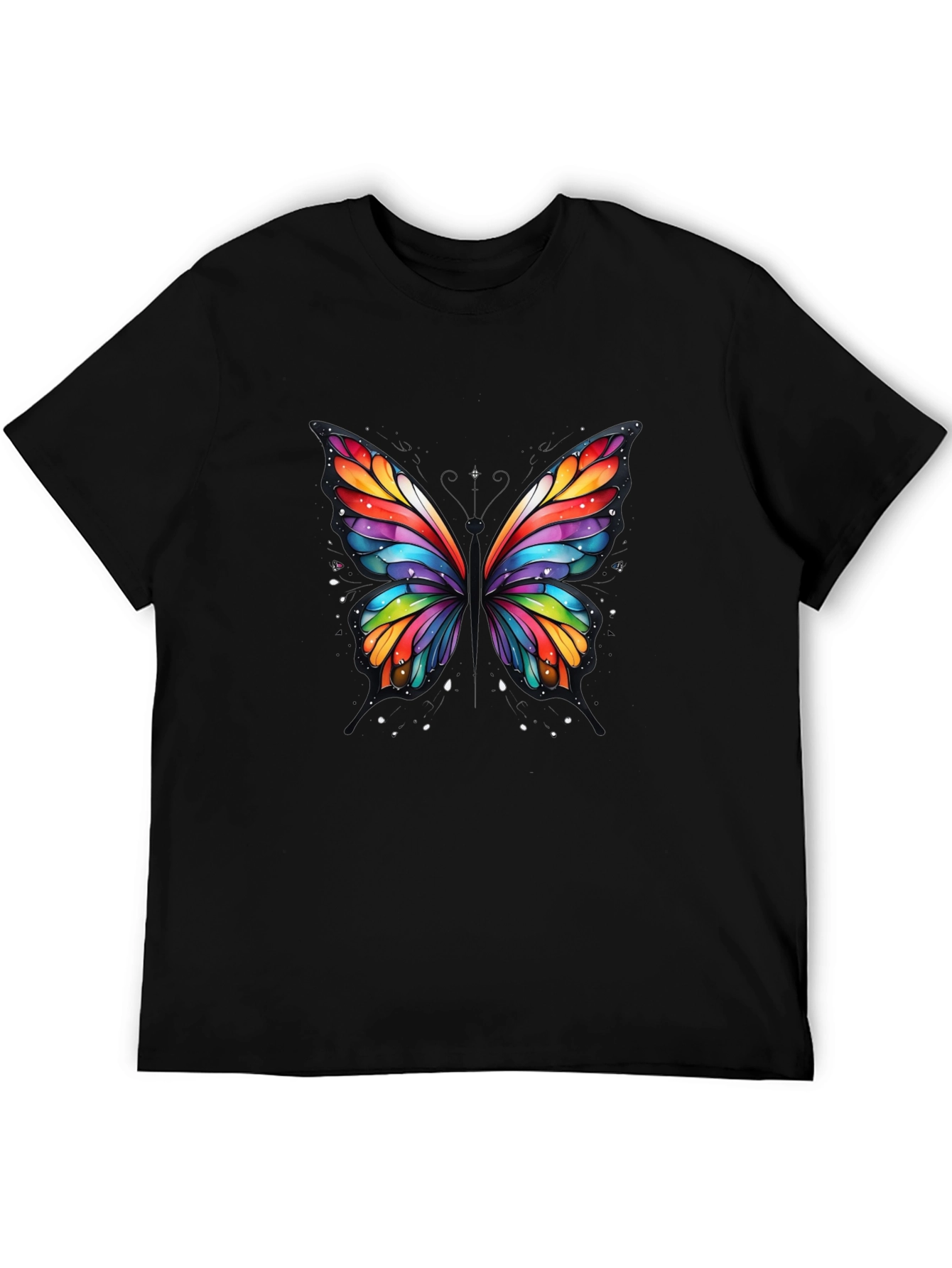 Rainbow Butterfly Graphic T-Shirt