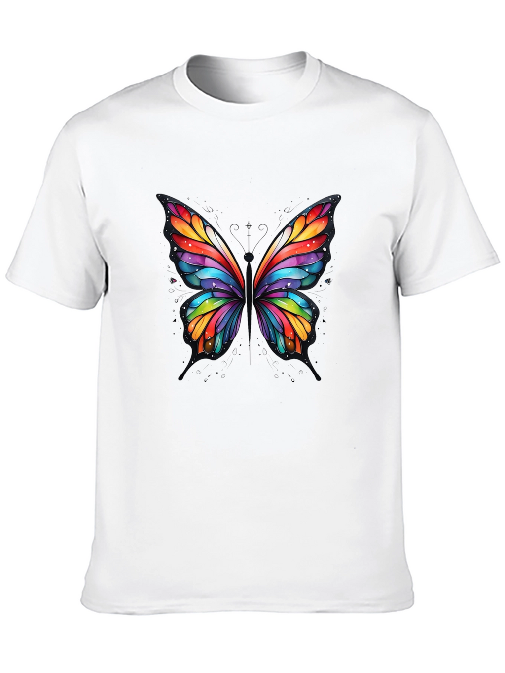 Rainbow Butterfly Graphic T-Shirt