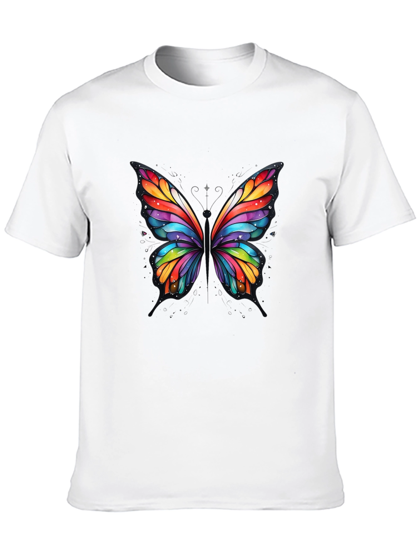 Rainbow Butterfly Graphic T-Shirt