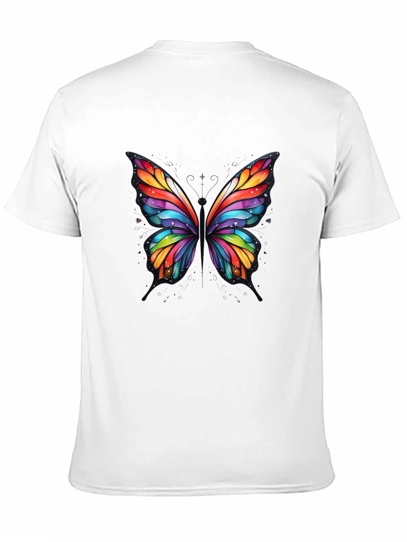 Rainbow Butterfly Graphic T-Shirt