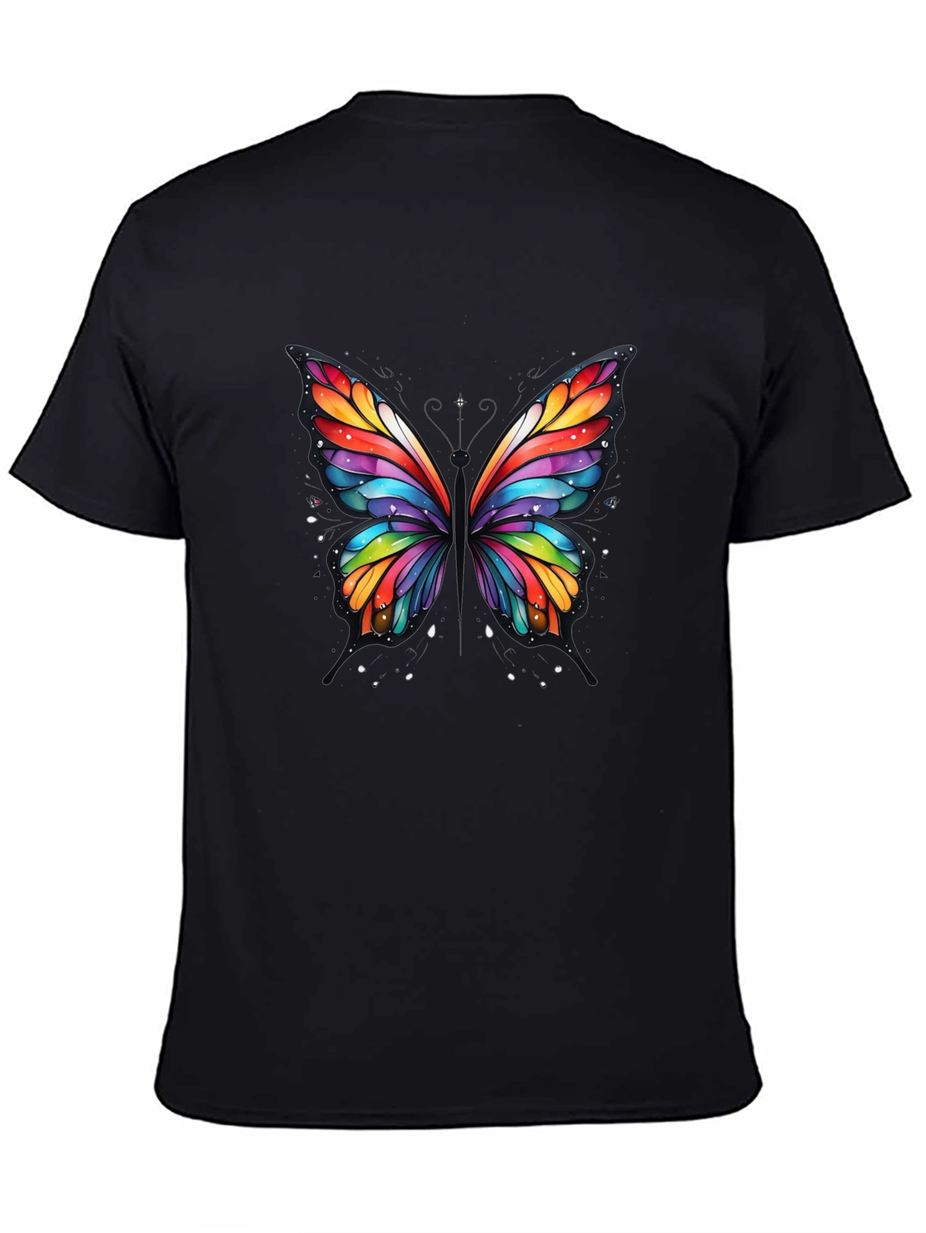 Rainbow Butterfly Graphic T-Shirt