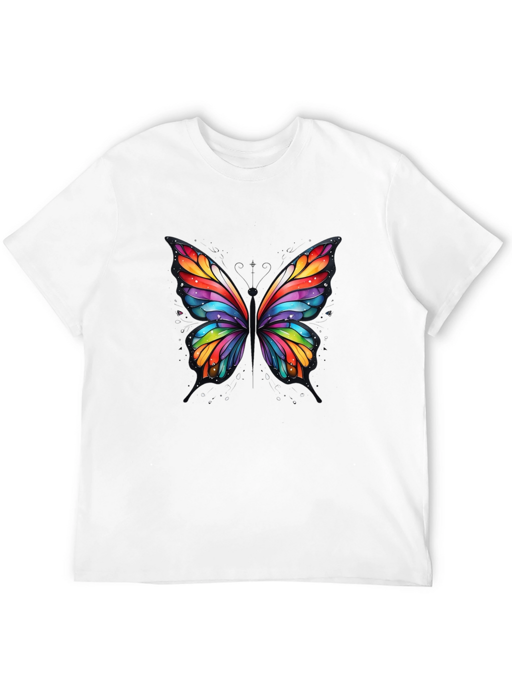 Rainbow Butterfly Graphic T-Shirt