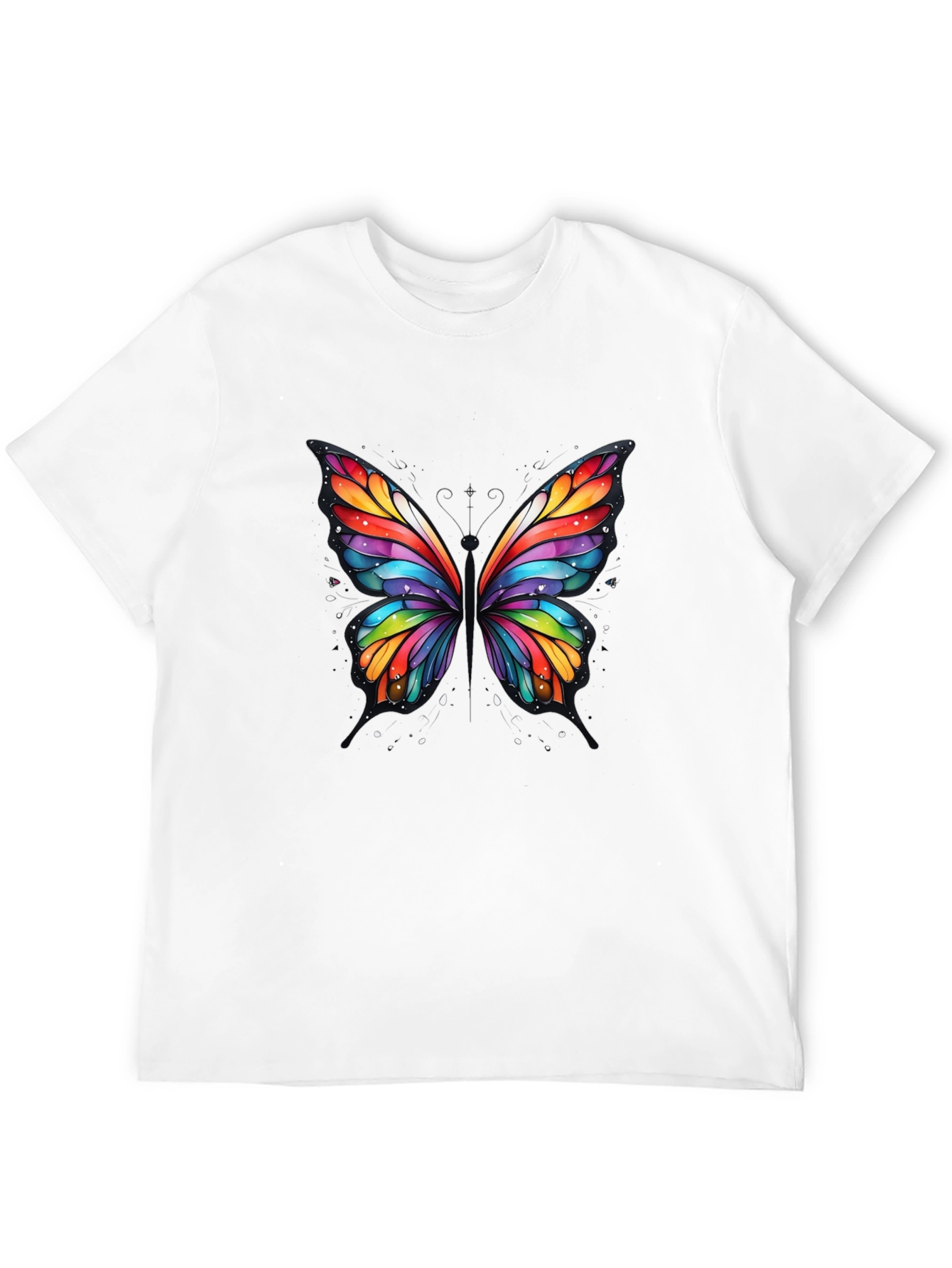 Rainbow Butterfly Graphic T-Shirt
