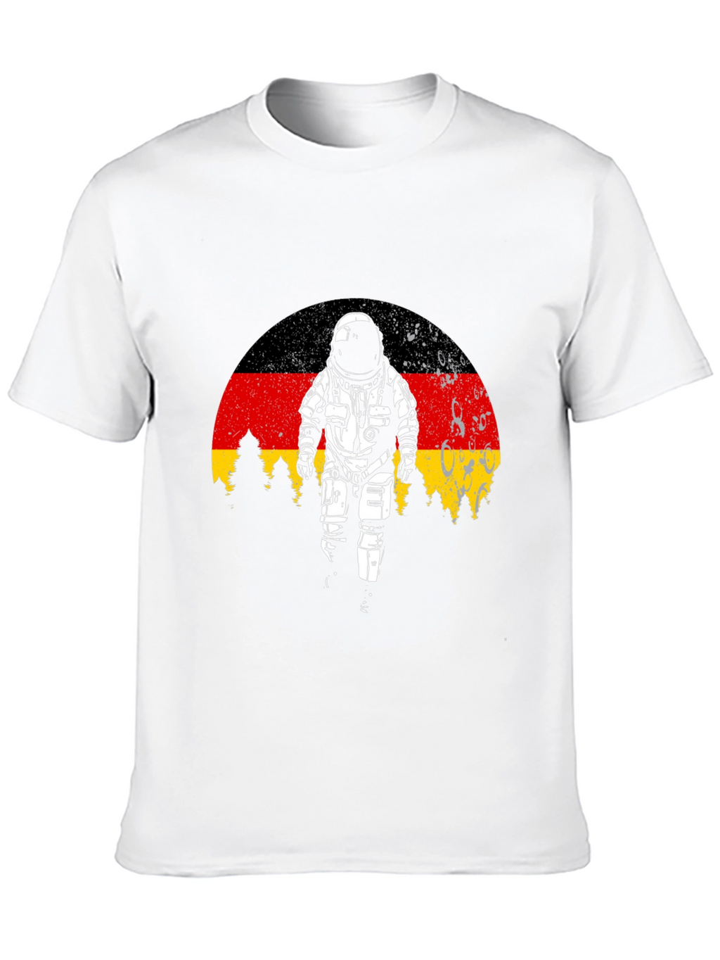Germany Flag Astronaut Black T-Shirt