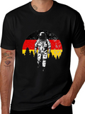 Germany Flag Astronaut Black T-Shirt