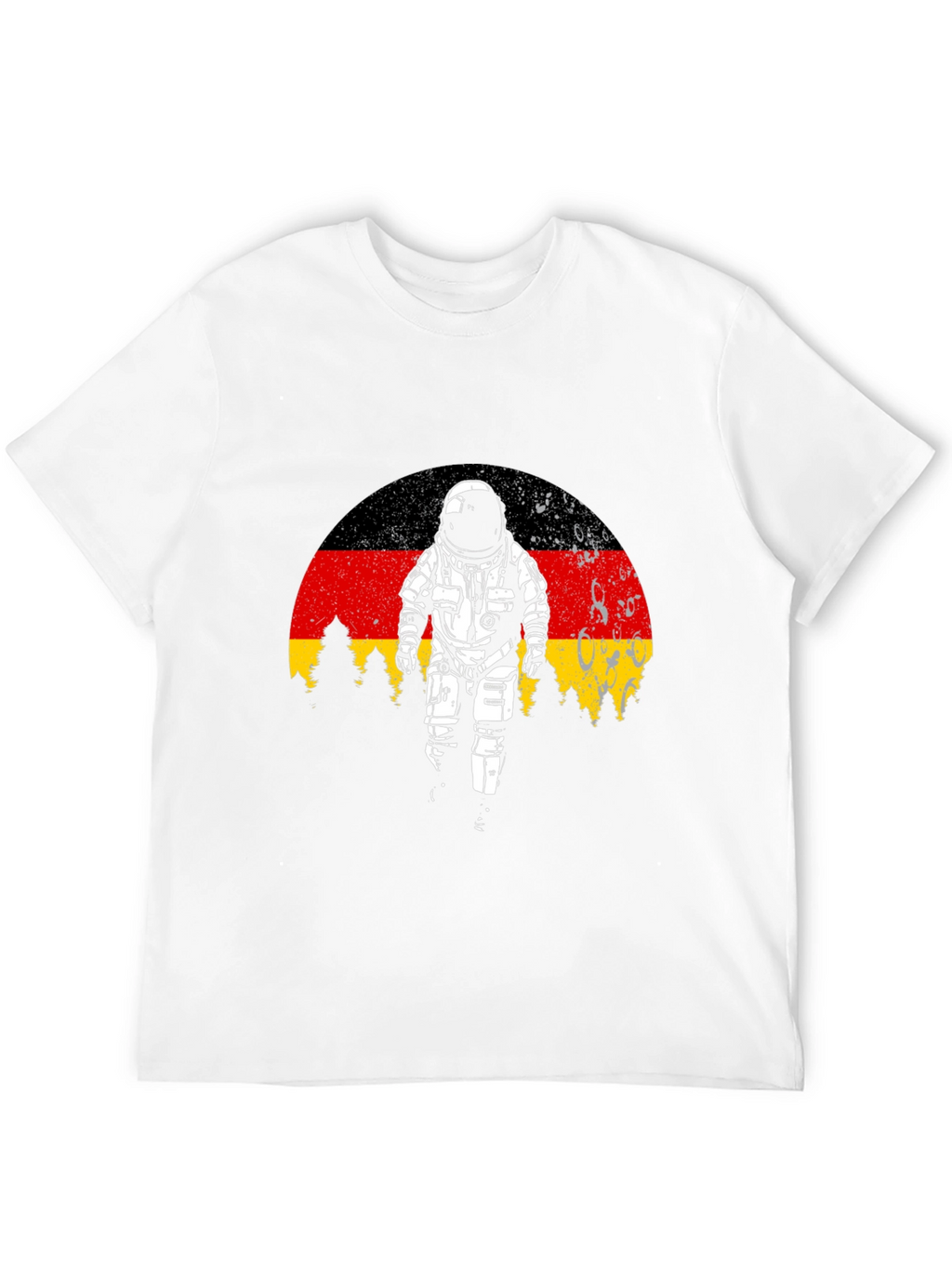Germany Flag Astronaut Black T-Shirt