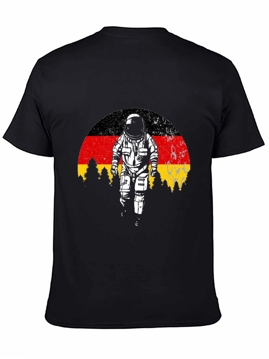 Germany Flag Astronaut Black T-Shirt
