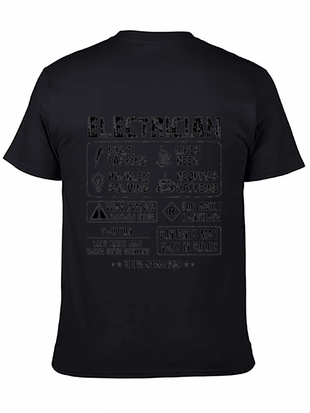 Electrician Graphic Tee - 100% Organic Cotton