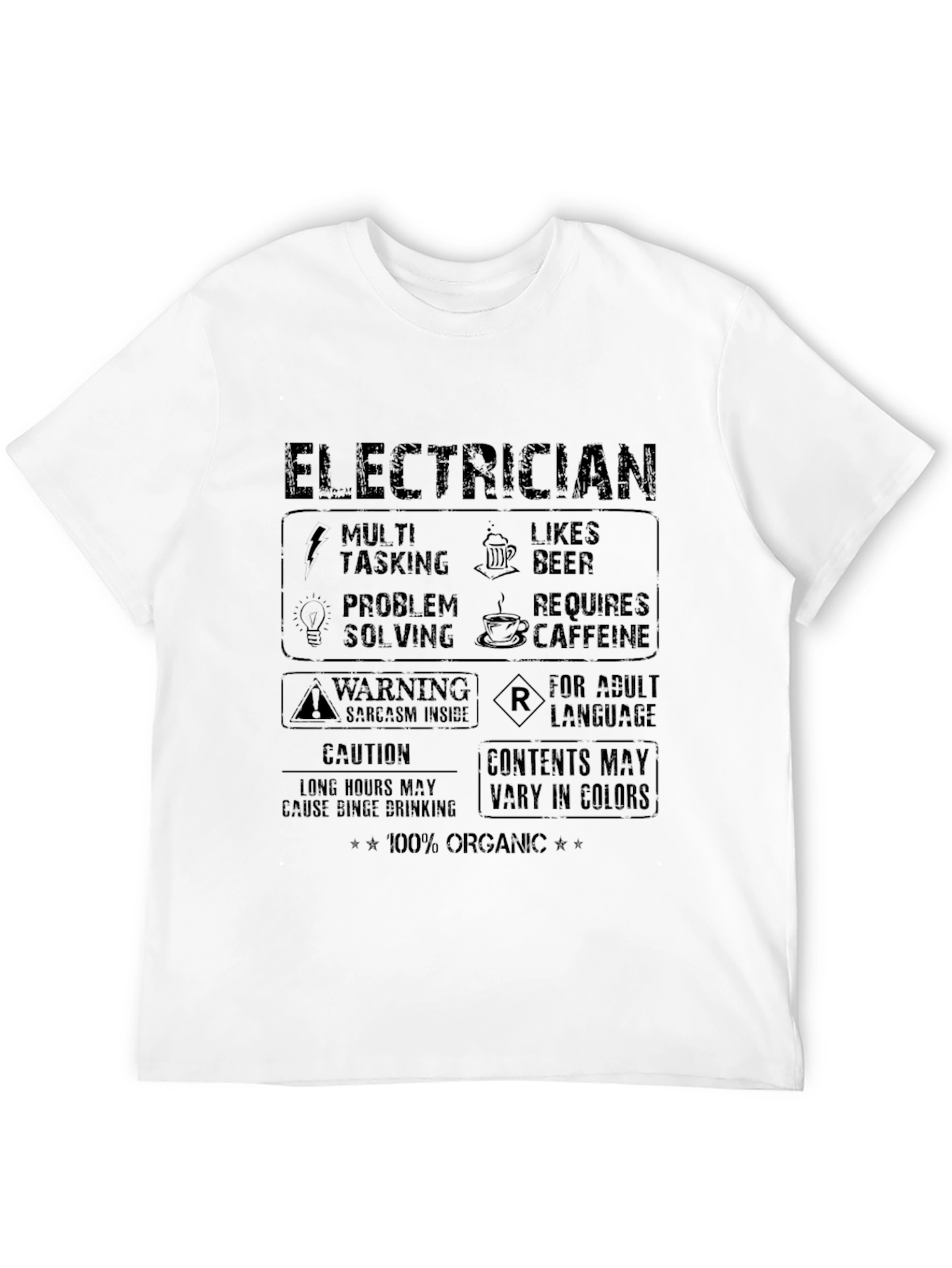 Electrician Graphic Tee - 100% Organic Cotton