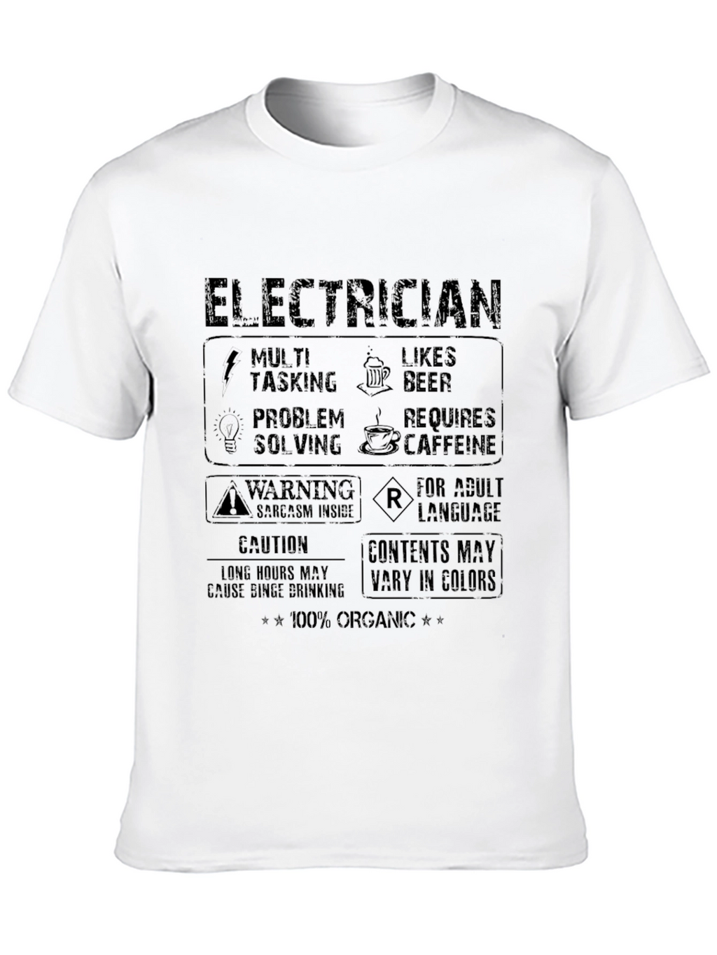 Electrician Graphic Tee - 100% Organic Cotton