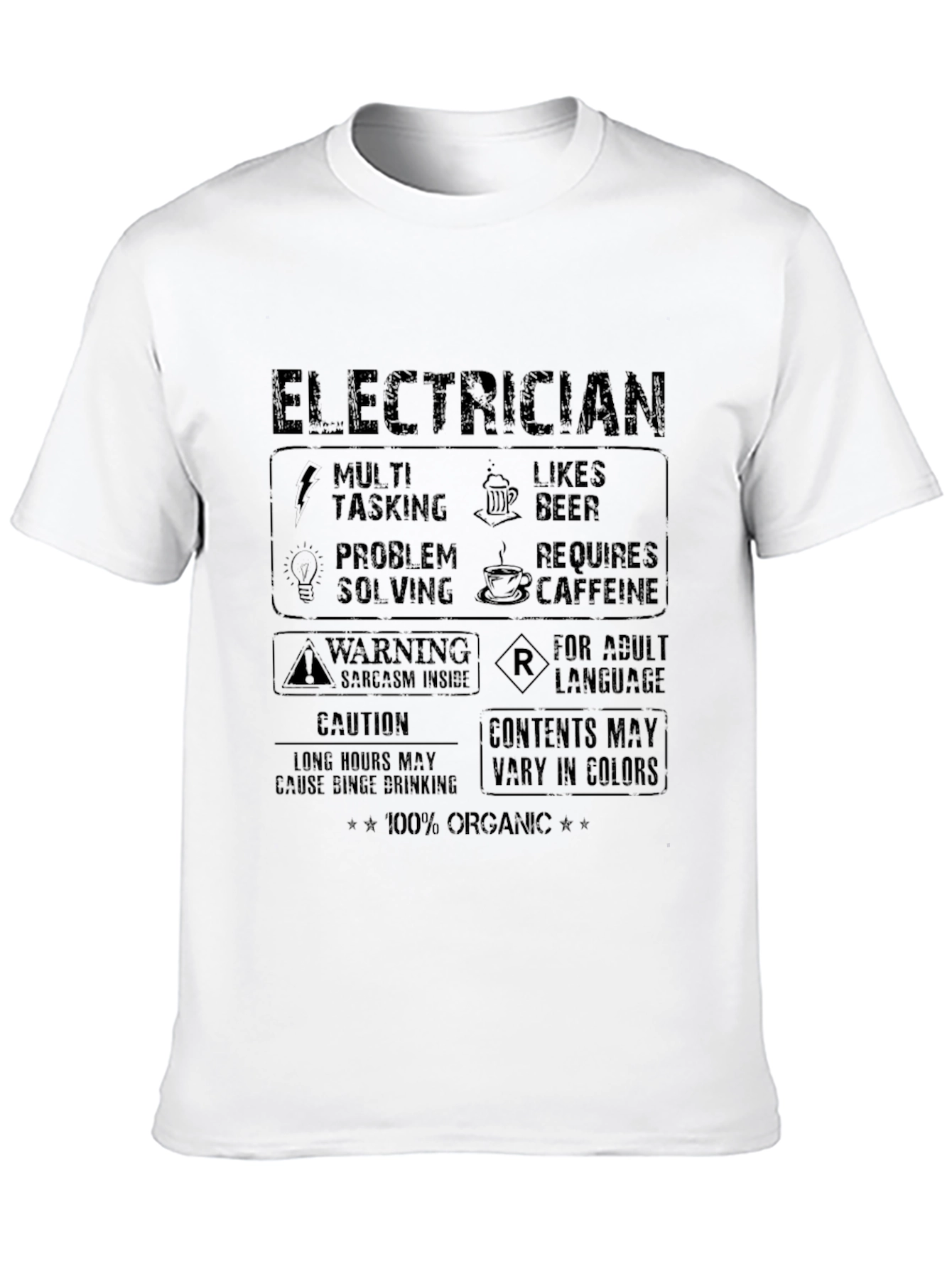 Electrician Graphic Tee - 100% Organic Cotton