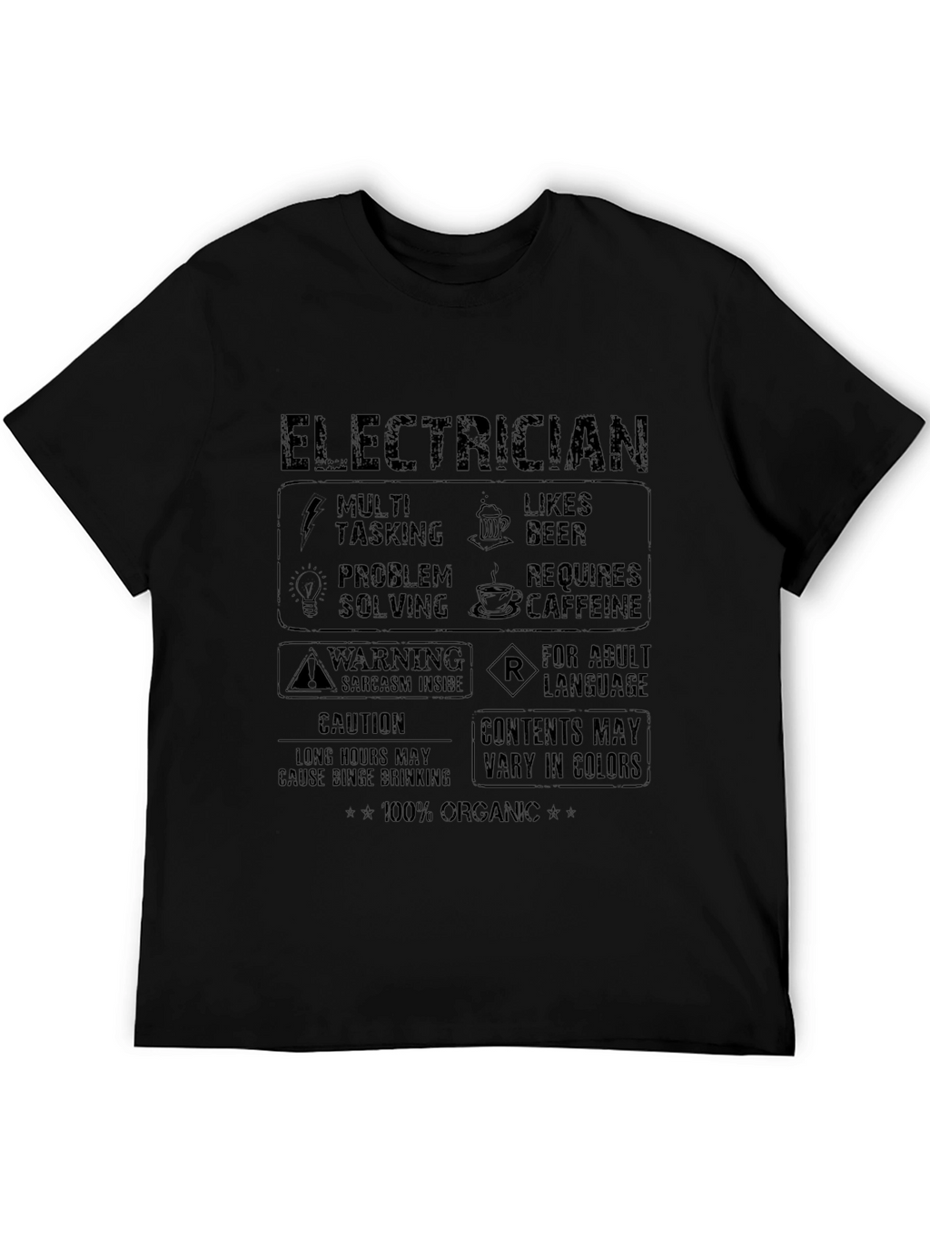 Electrician Graphic Tee - 100% Organic Cotton