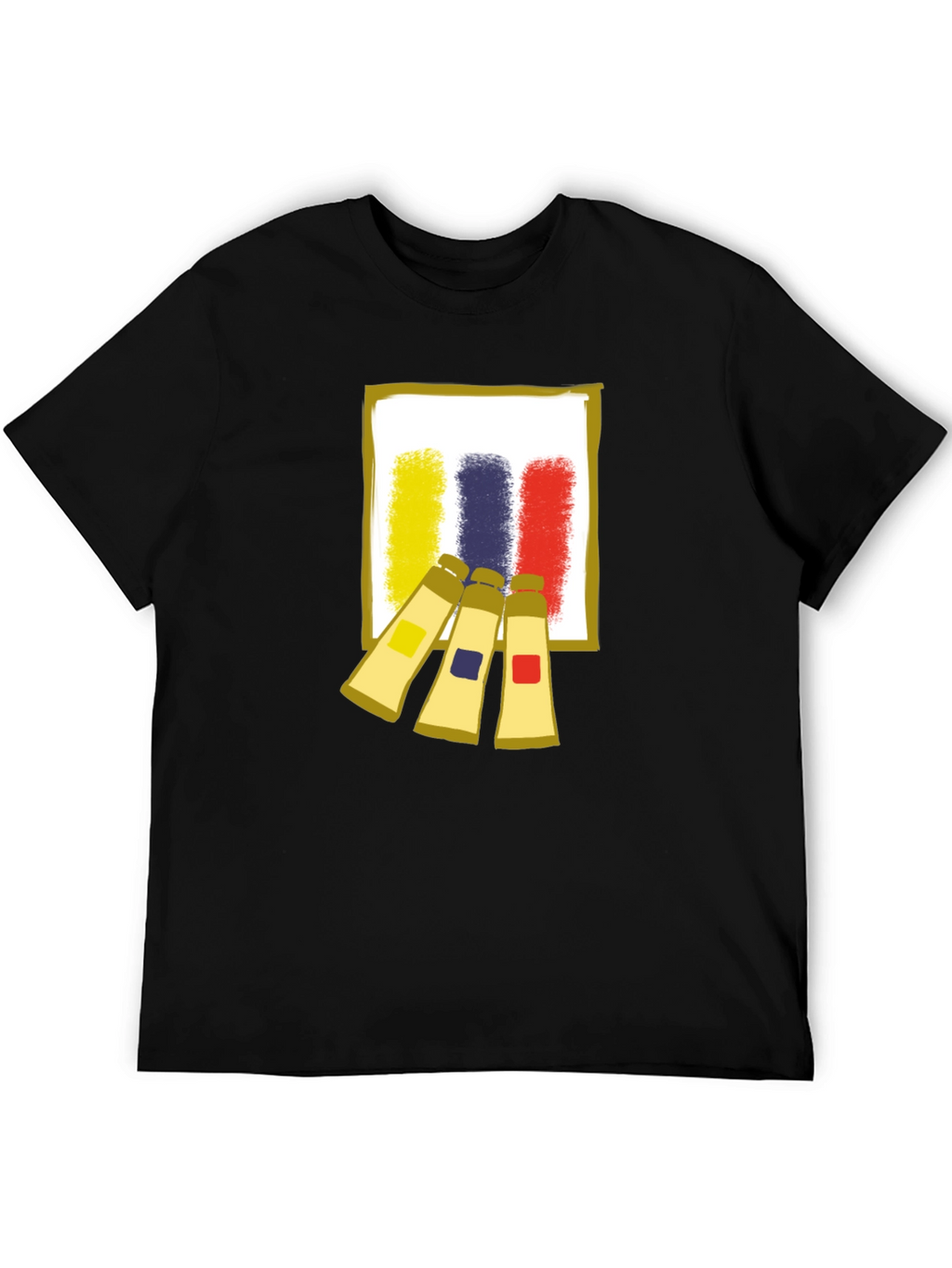 Abstract Artist Paint Tubes Graphic T-Shirt