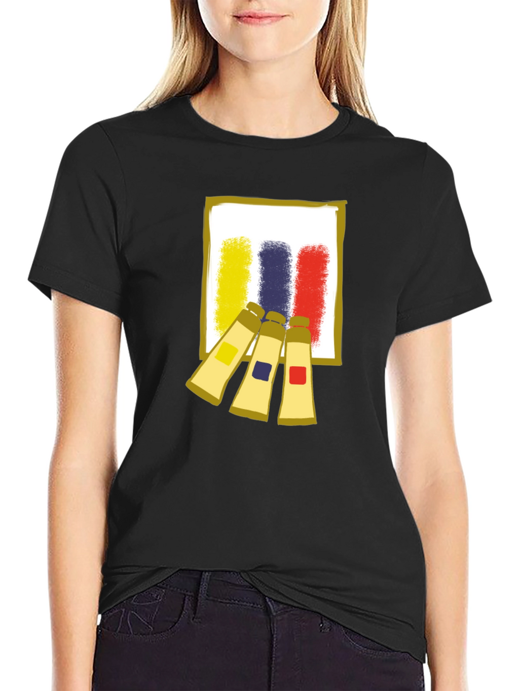Abstract Artist Paint Tubes Graphic T-Shirt