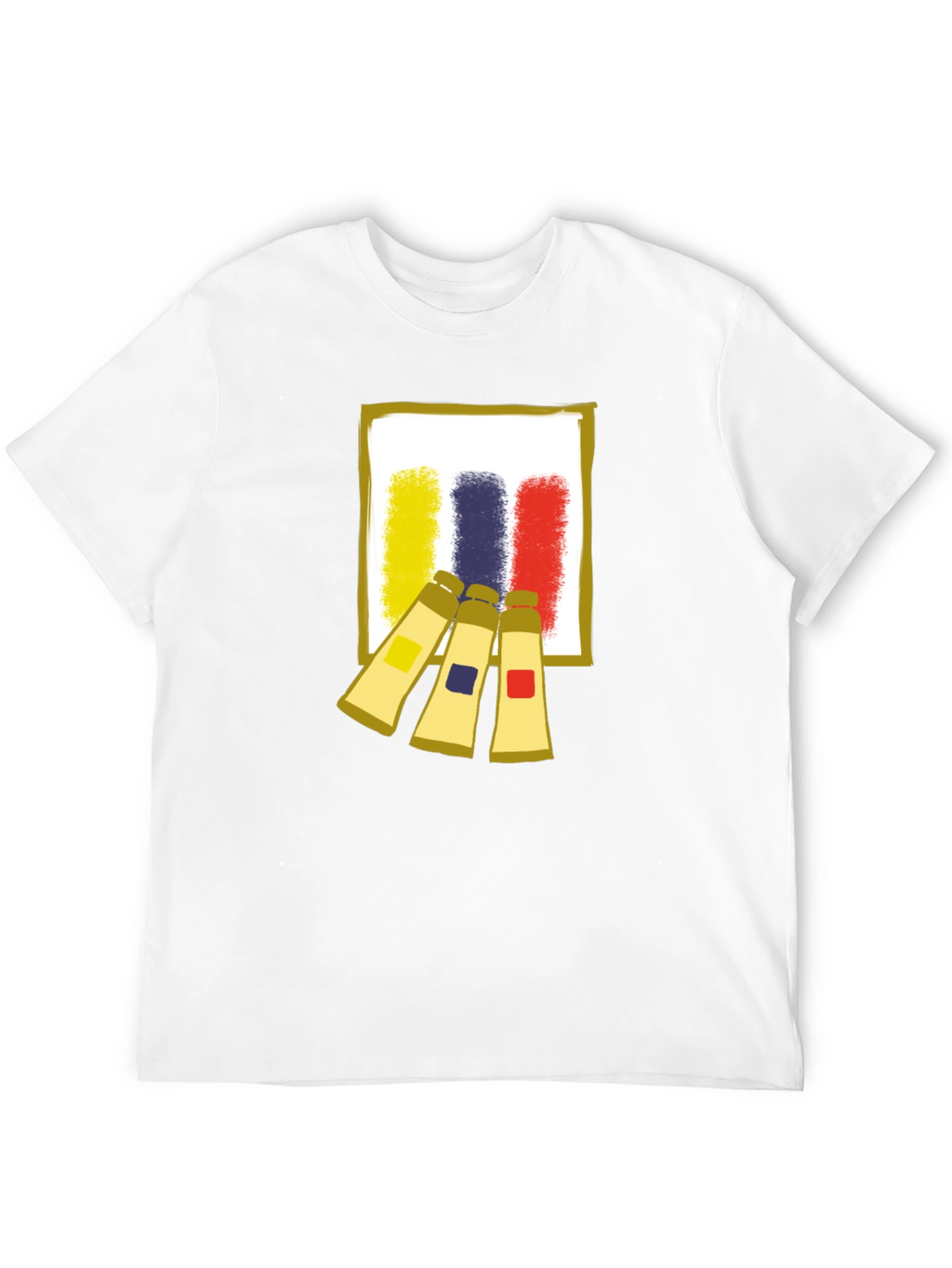 Abstract Artist Paint Tubes Graphic T-Shirt