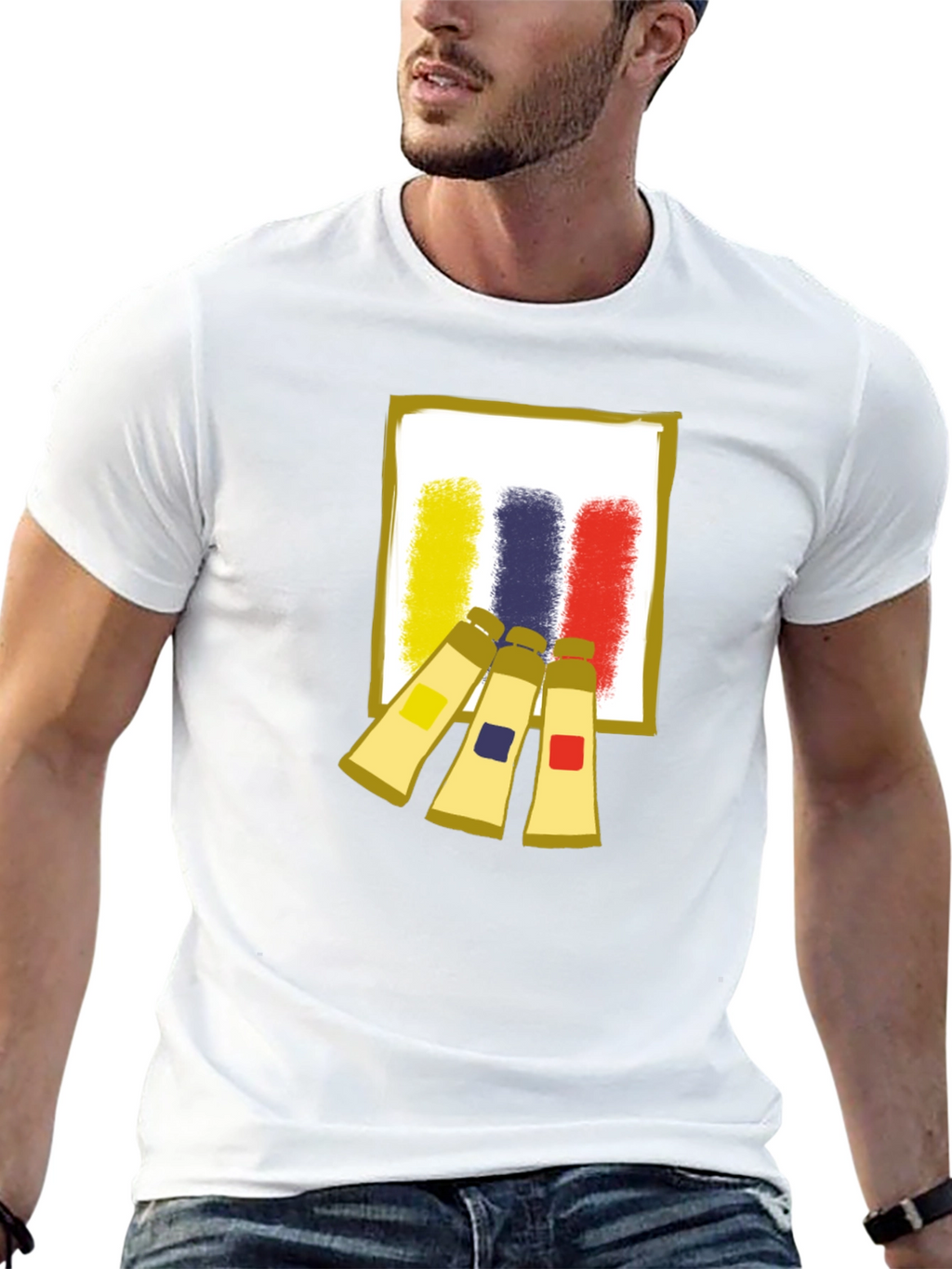 Abstract Artist Paint Tubes Graphic T-Shirt