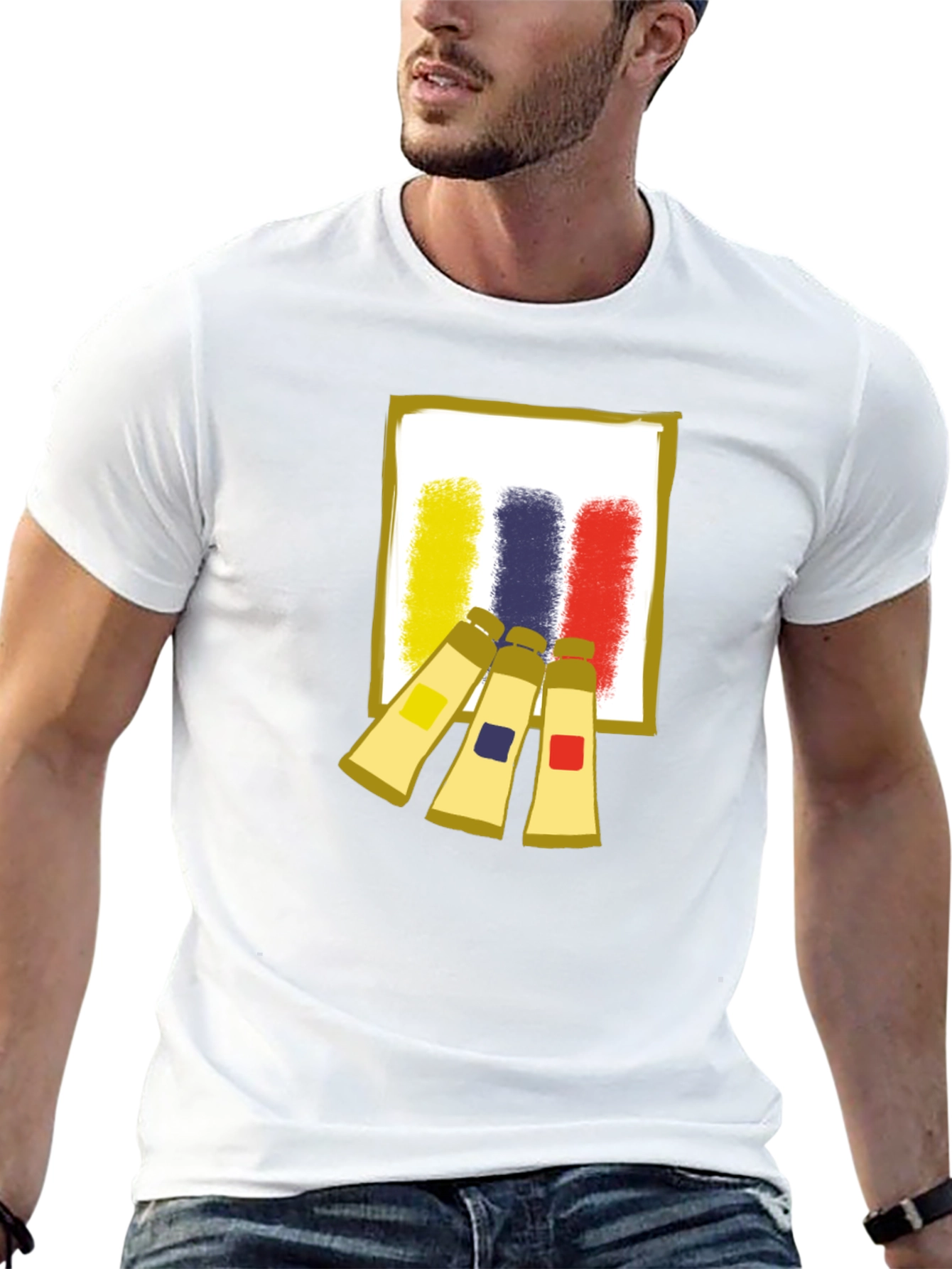Abstract Artist Paint Tubes Graphic T-Shirt