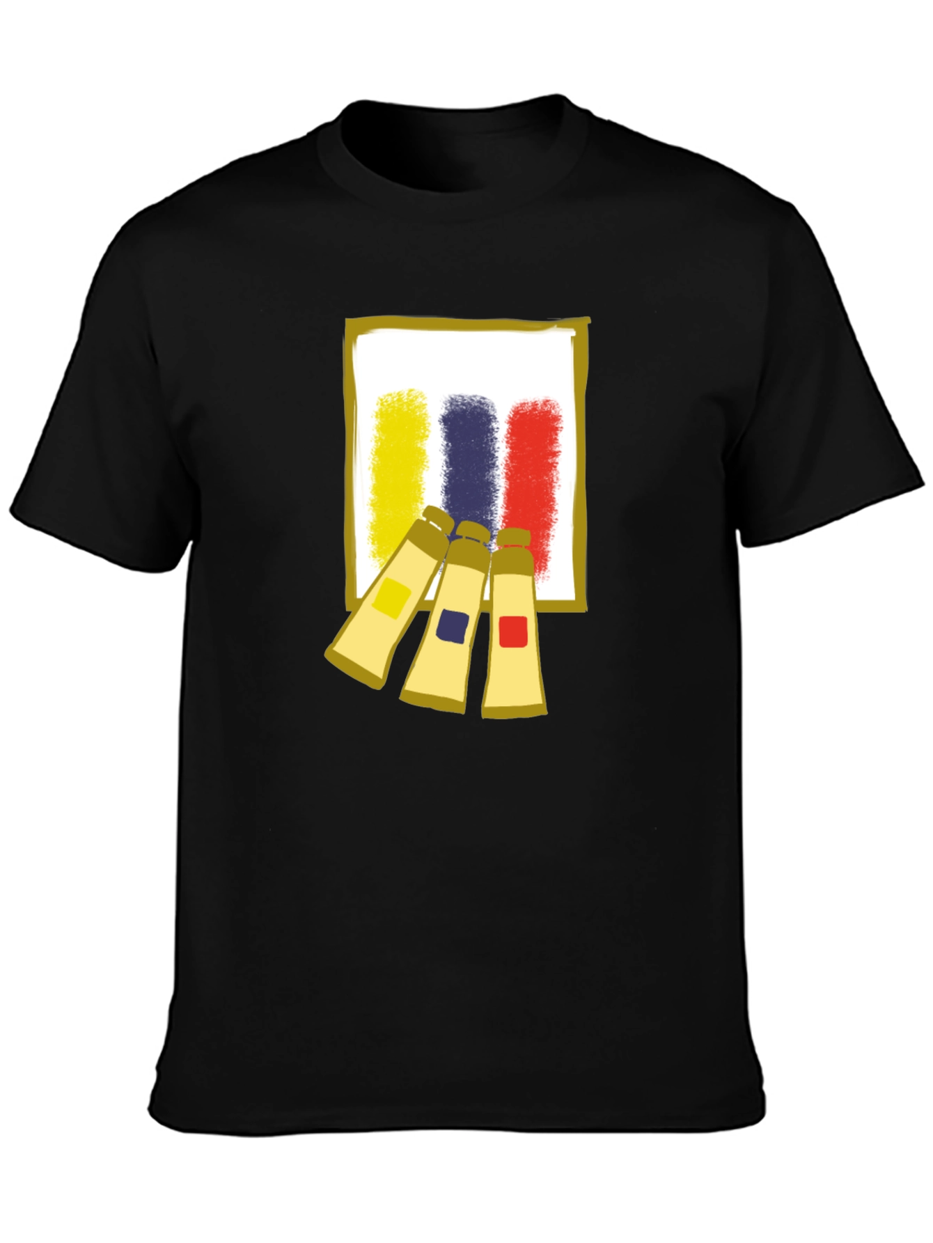 Abstract Artist Paint Tubes Graphic T-Shirt