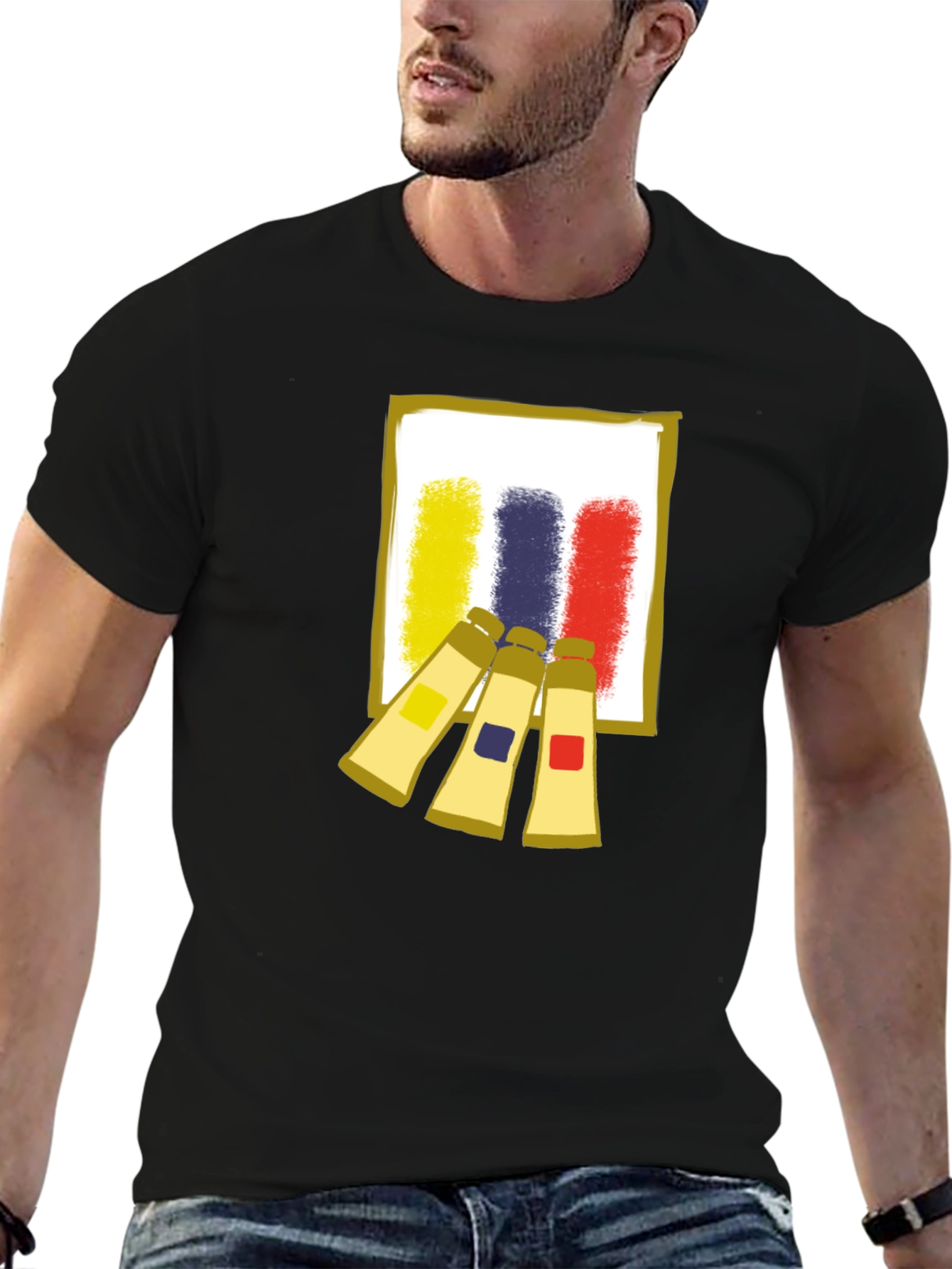 Abstract Artist Paint Tubes Graphic T-Shirt