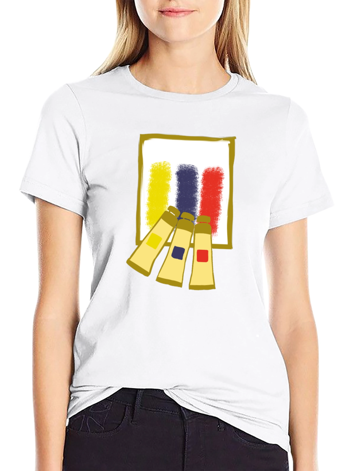 Abstract Artist Paint Tubes Graphic T-Shirt