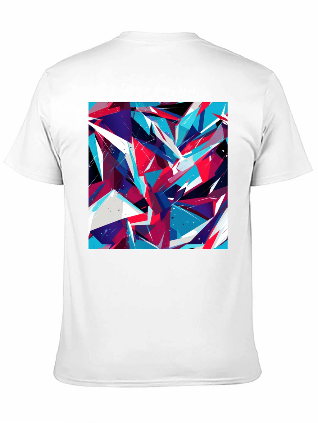 Abstract Geometric Print Black T-Shirt