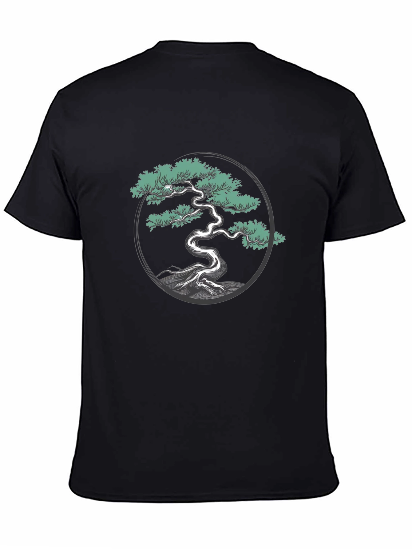Bonsai Tree Graphic Tee - Black Cotton Blend