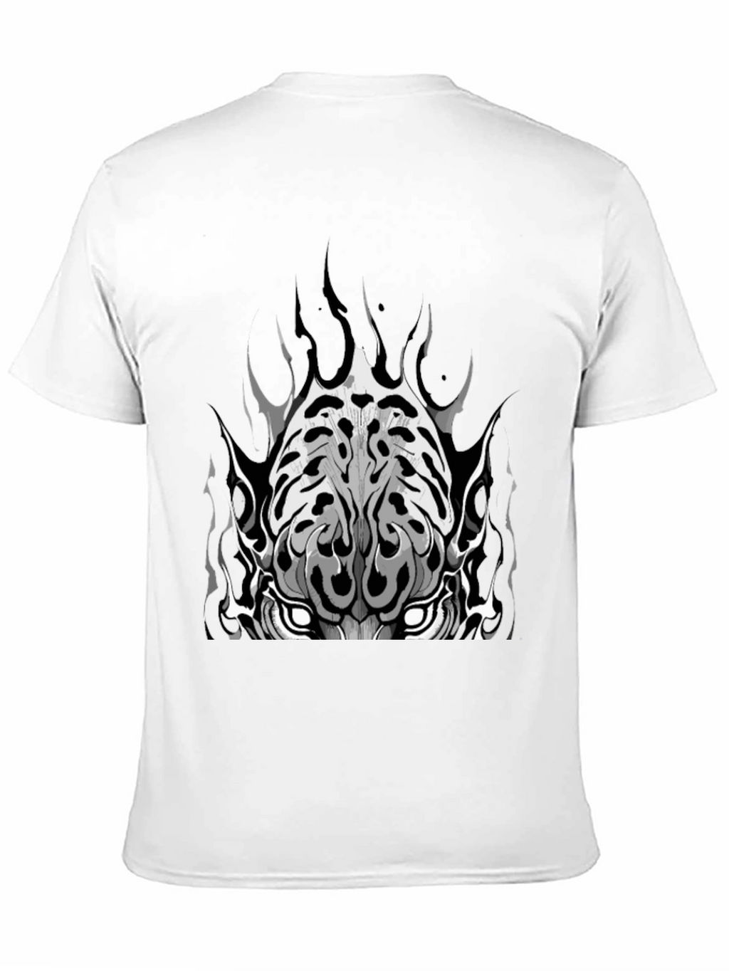 Black Graphic Tee - Tiger Face Design