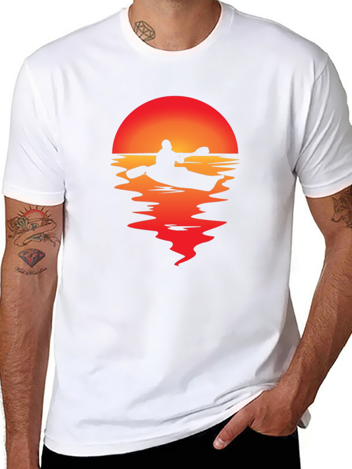 Sunset Kayak Graphic Tee - Adventure Ready!