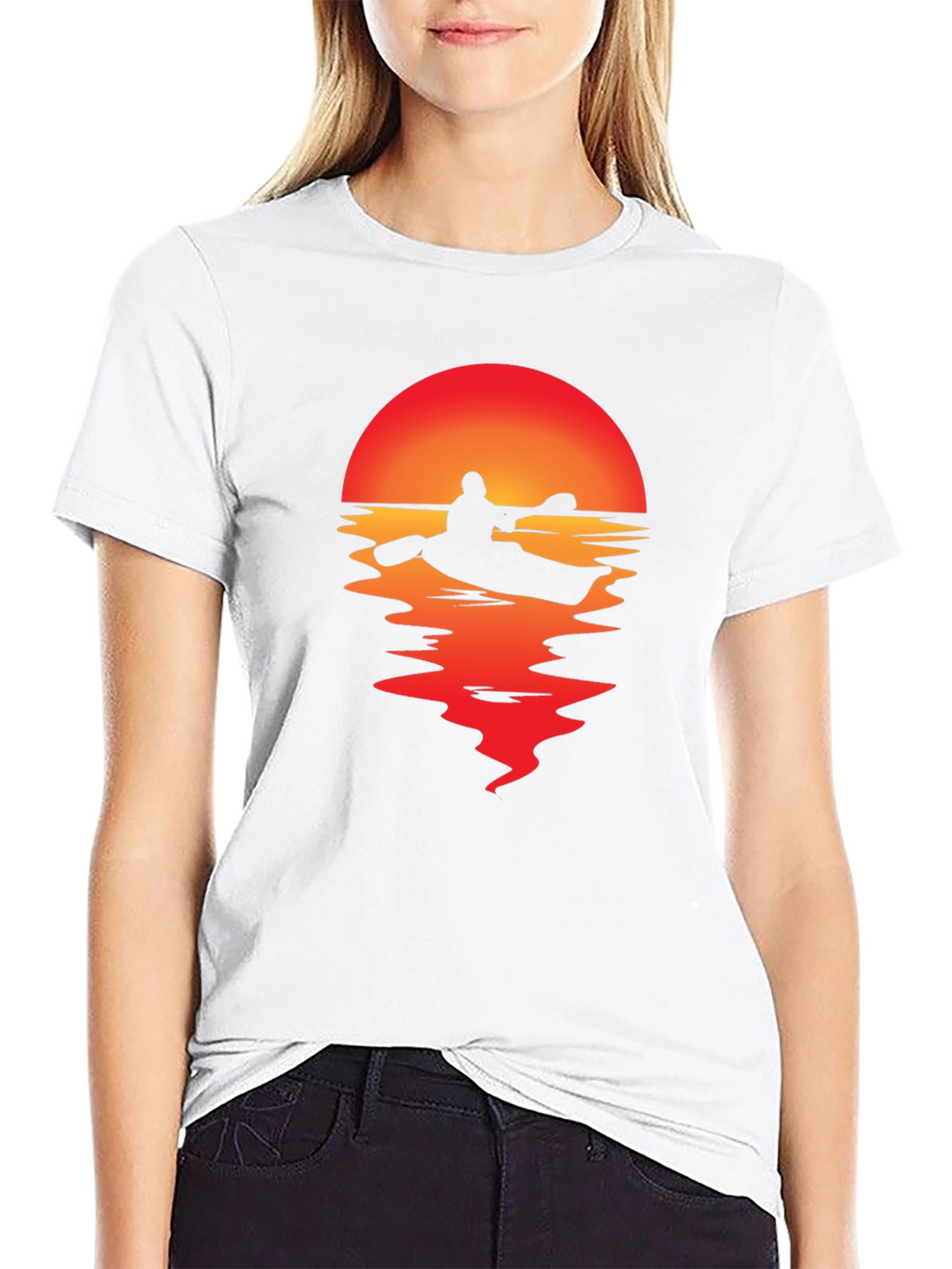 Sunset Kayak Graphic Tee - Adventure Ready!