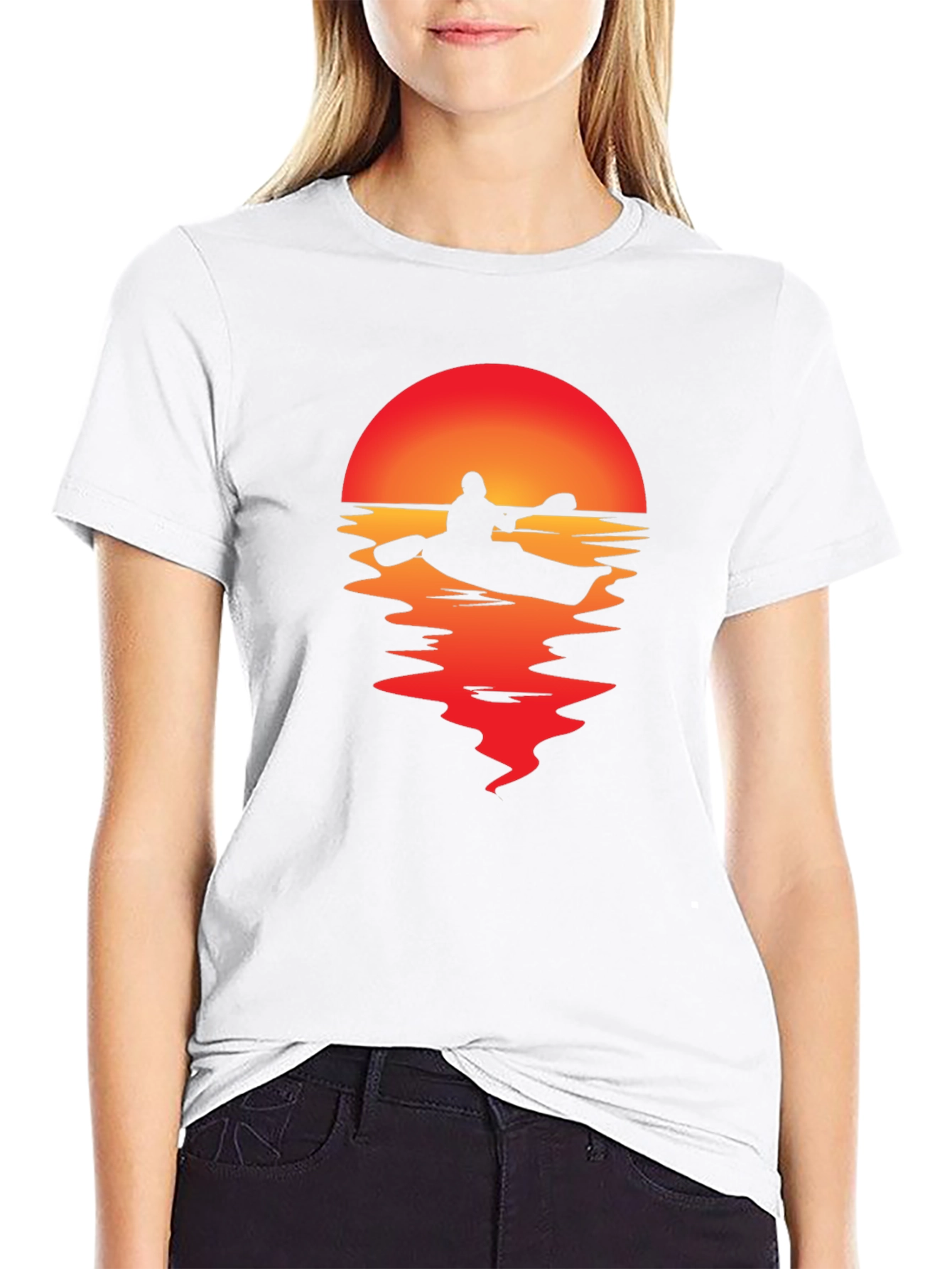 Sunset Kayak Graphic Tee - Adventure Ready!