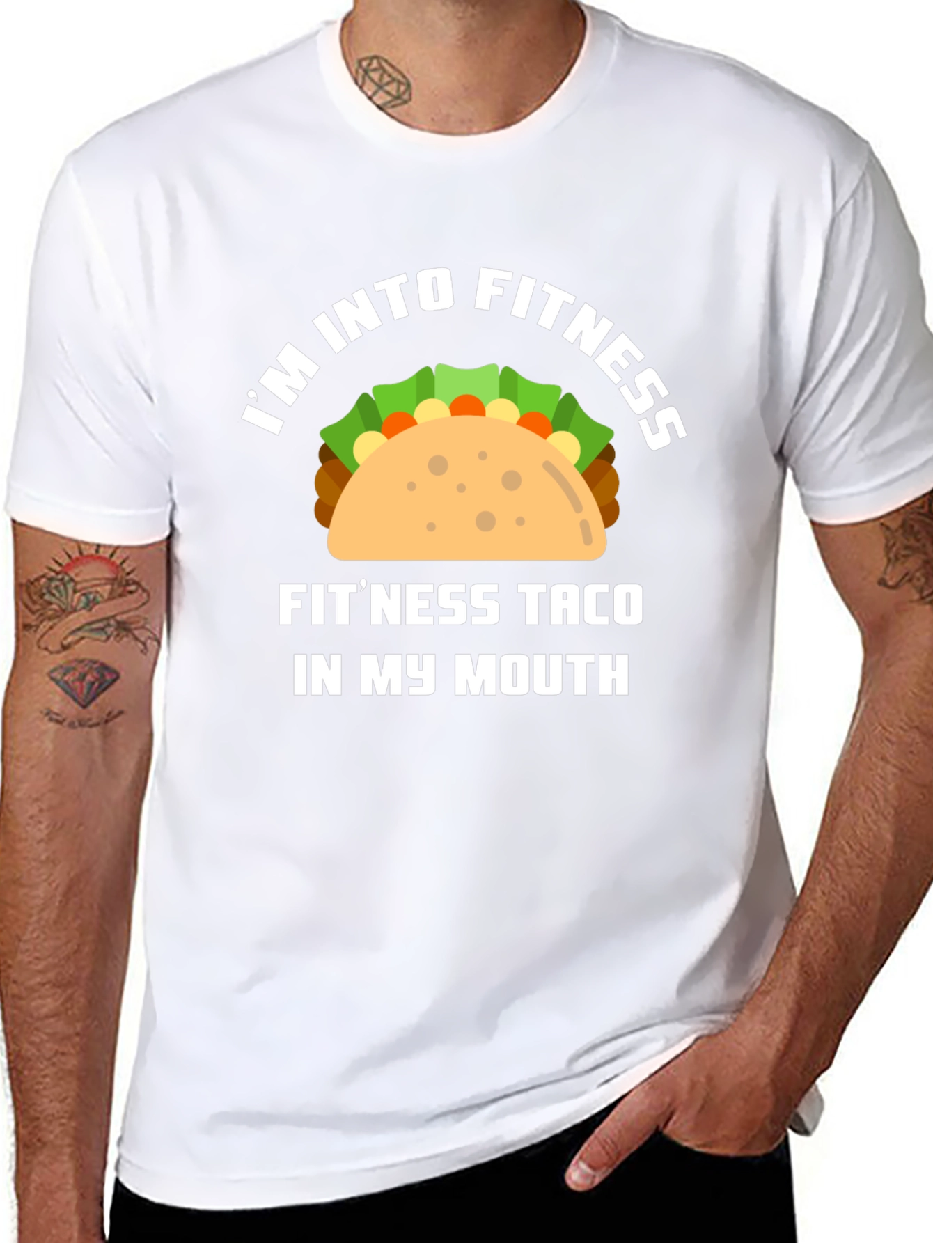 Fitness Taco Graphic Tee - Funny Workout Shirt