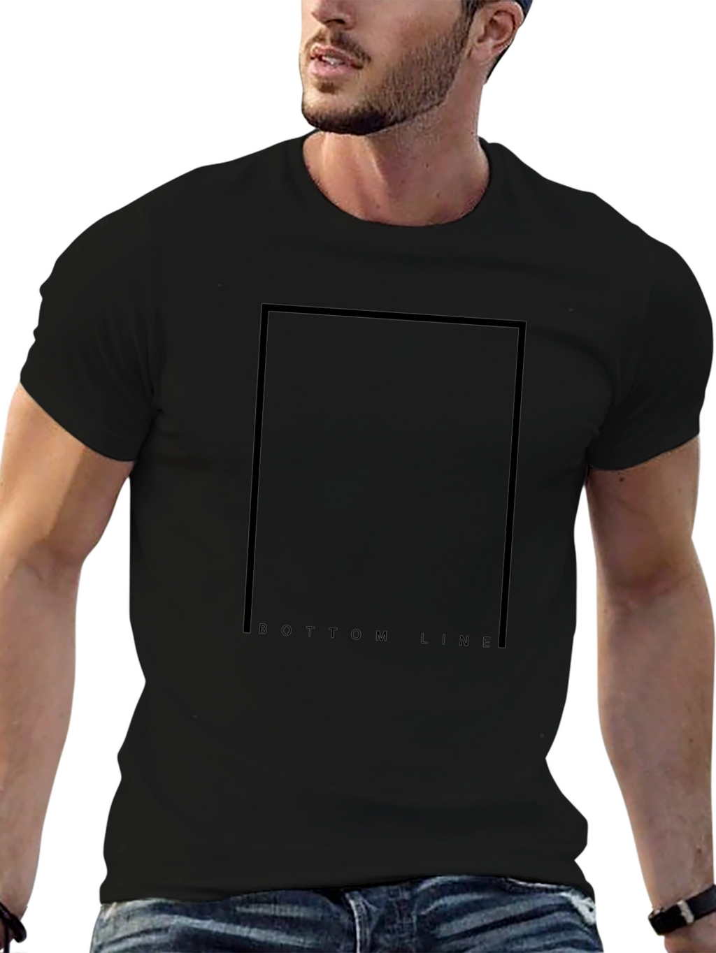 Bottom Line Black Tee