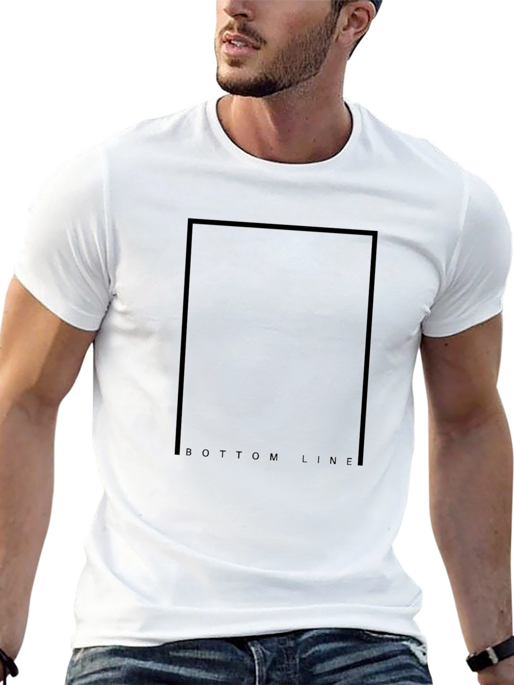 Bottom Line Black Tee