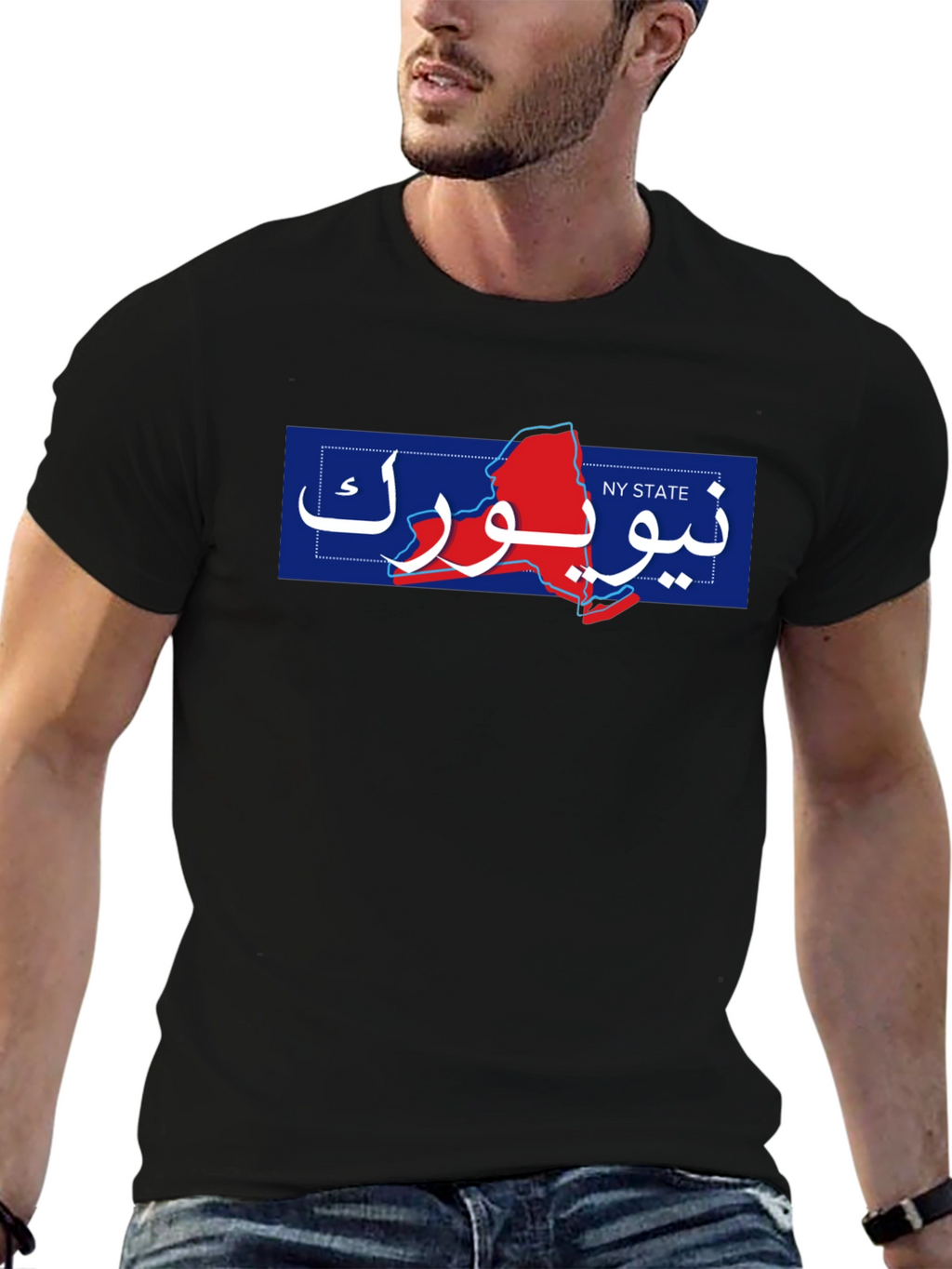 New York State Arabic Text T-Shirt